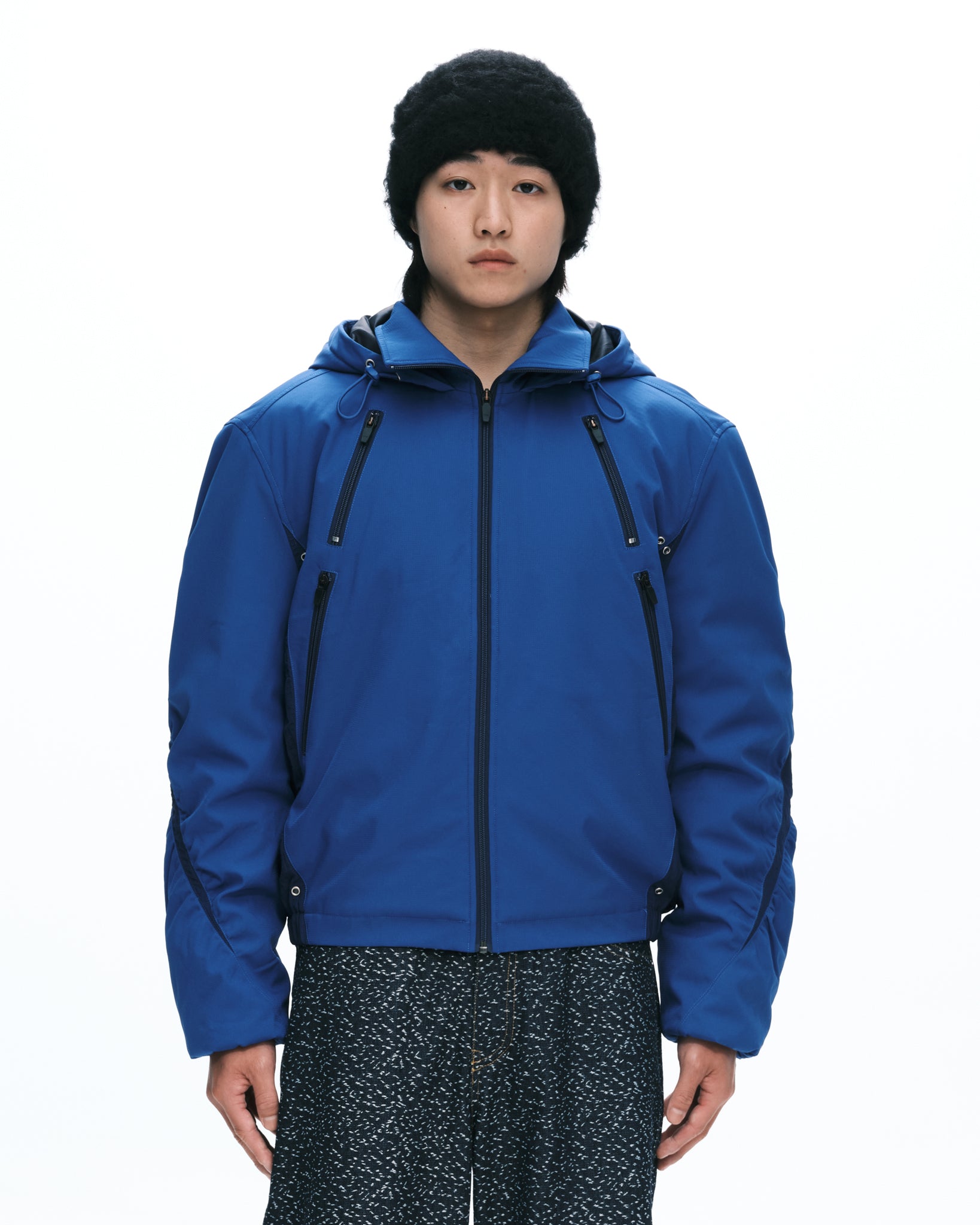 Curvy padded jacket | Color_Blue | No_pla25awj12-2_blue【PLATEAU STUDIO_プラトー スタジオ】【入荷予定アイテム・入荷連絡可能】