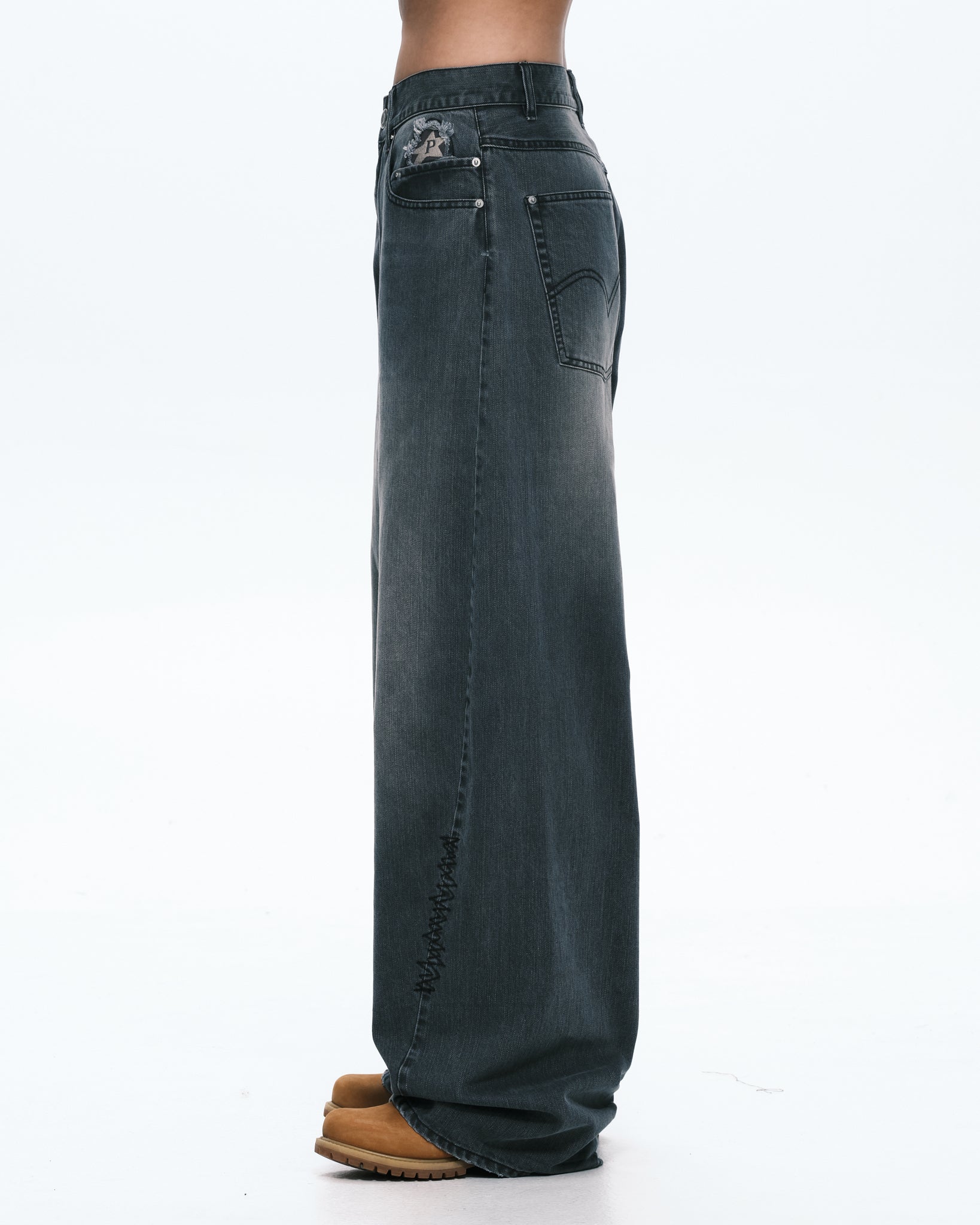 Curvy work pants | Color_Washed Grey | No_pla25awp02-2_washed grey【PLATEAU STUDIO_プラトー スタジオ】【入荷予定アイテム・入荷連絡可能】