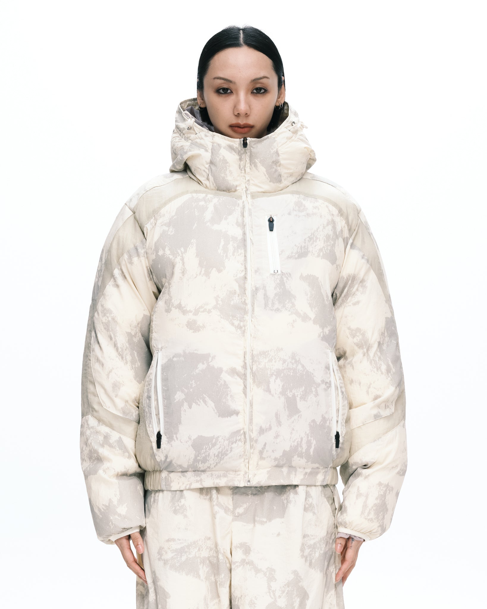 Snowy puffer jacket | Color_Light Grey | No_pla25awj11-1_light grey【PLATEAU STUDIO_プラトー スタジオ】【入荷予定アイテム・入荷連絡可能】