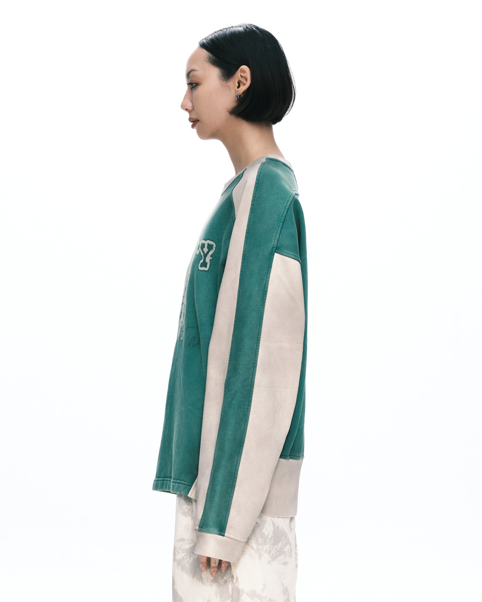 Cherry crew neck | Color_Green | No_pla25awt08-2_green【PLATEAU STUDIO_プラトー スタジオ】【入荷予定アイテム・入荷連絡可能】