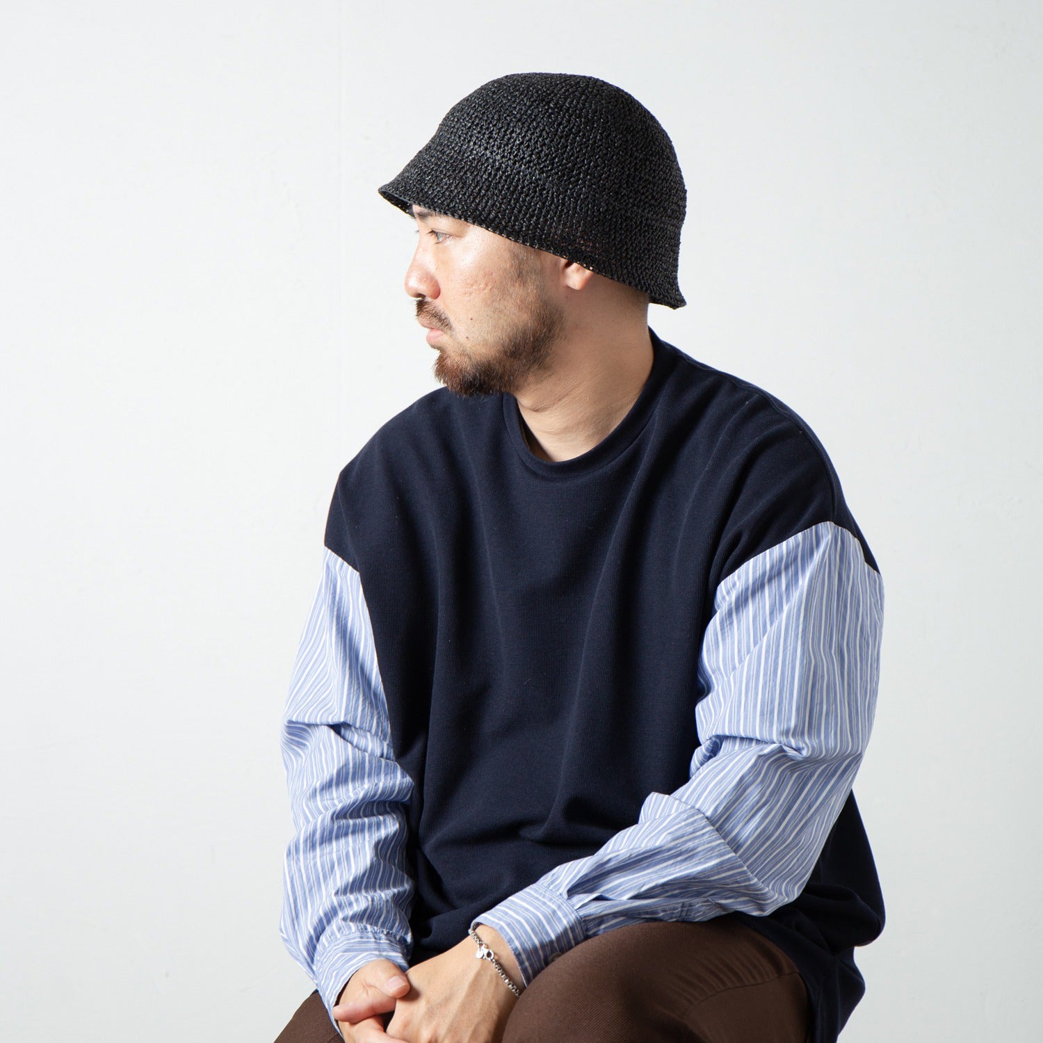 Paper Fiber Tulip Hat | Color_Black | No_RL-23-1291_Black【RACAL_ラカル】【入荷予定アイテム・入荷連絡可能】