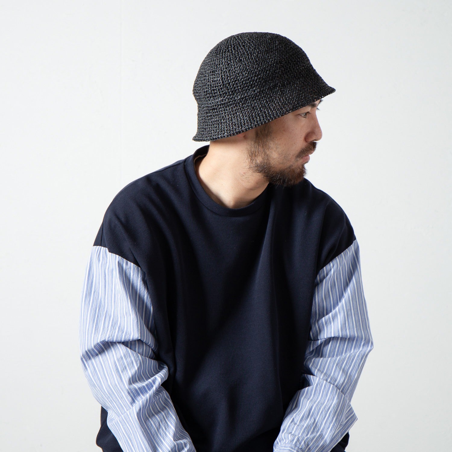 Paper Fiber Tulip Hat | Color_Black | No_RL-23-1291_Black【RACAL_ラカル】【入荷予定アイテム・入荷連絡可能】