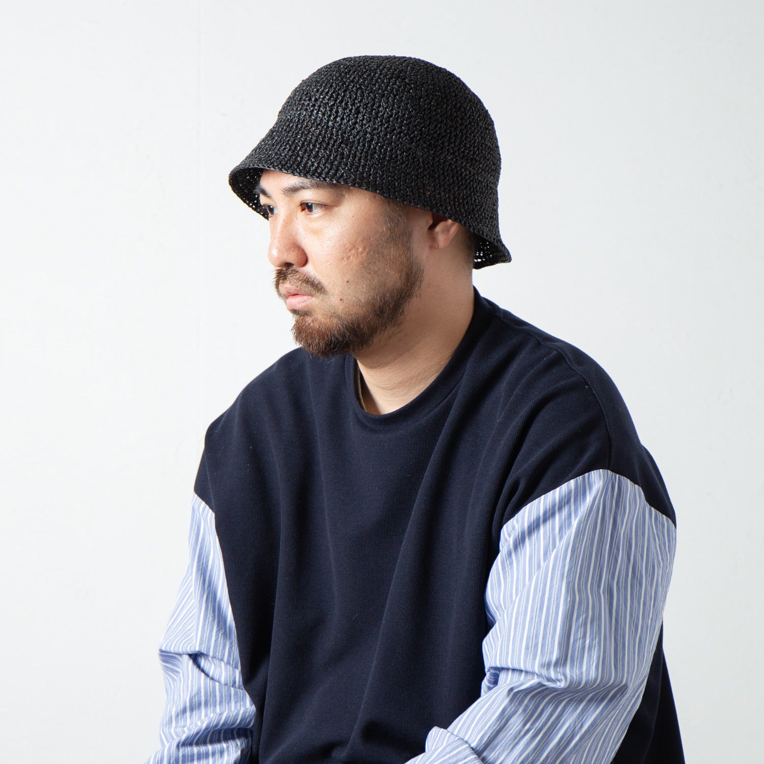 Paper Fiber Tulip Hat | Color_Black | No_RL-23-1291_Black【RACAL_ラカル】【入荷予定アイテム・入荷連絡可能】