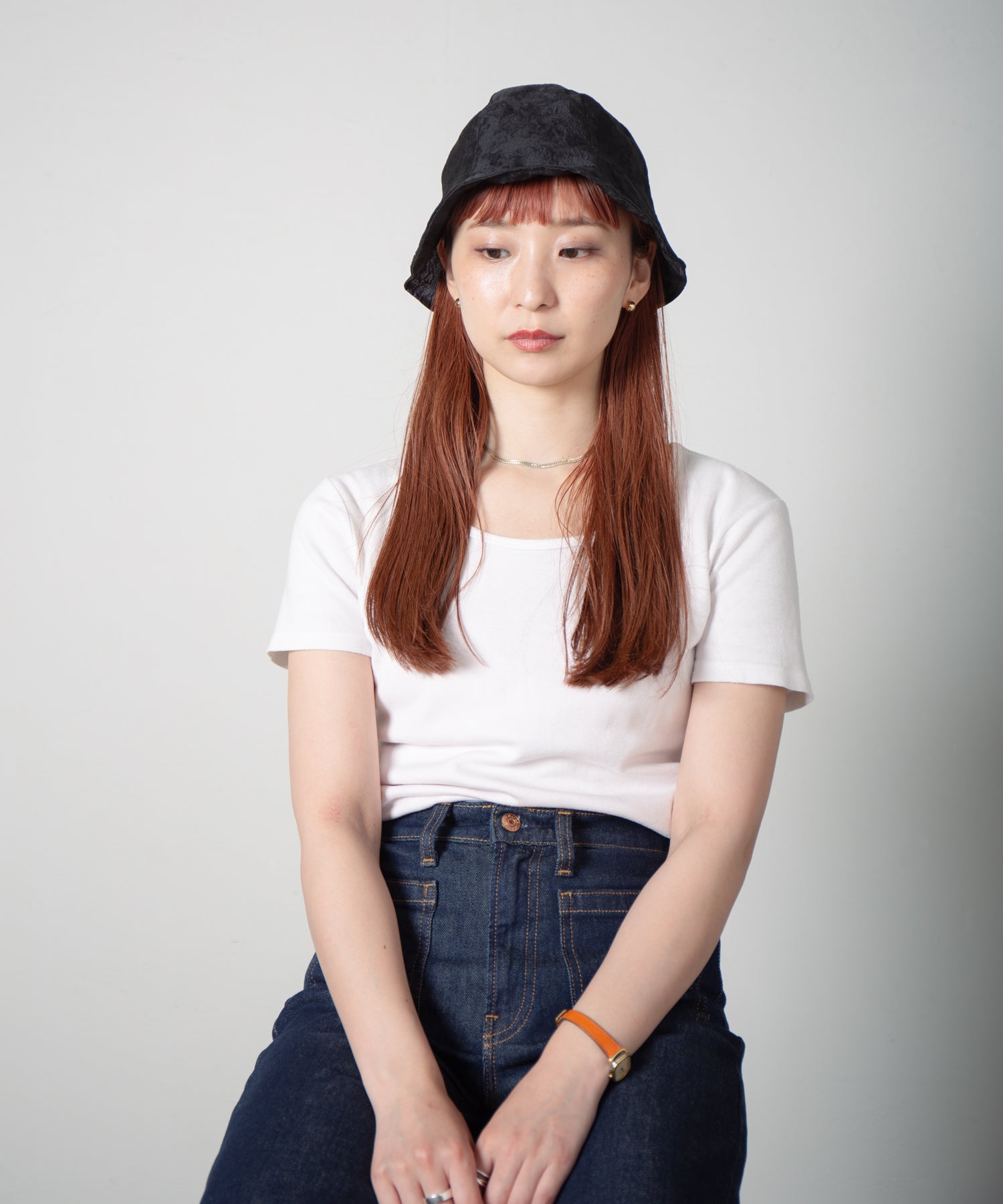 RL-25-017W_Black | Jacquard tulip hat | Color:Black【RACAL_ラカル】【入荷予定アイテム・入荷連絡可能】