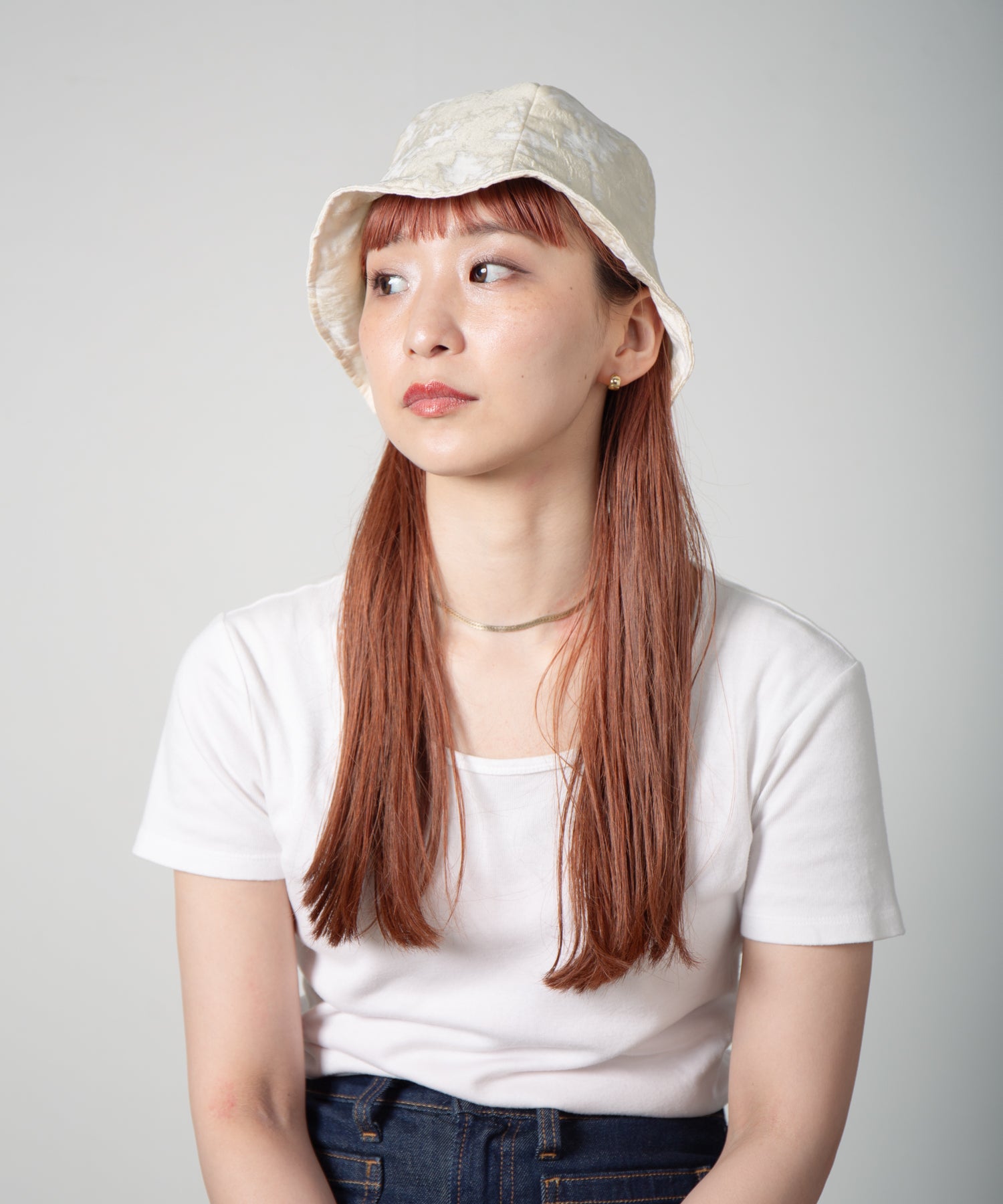 RL-25-017W_Ivory | Jacquard tulip hat | Color:Ivory【RACAL_ラカル】【入荷予定アイテム・入荷連絡可能】