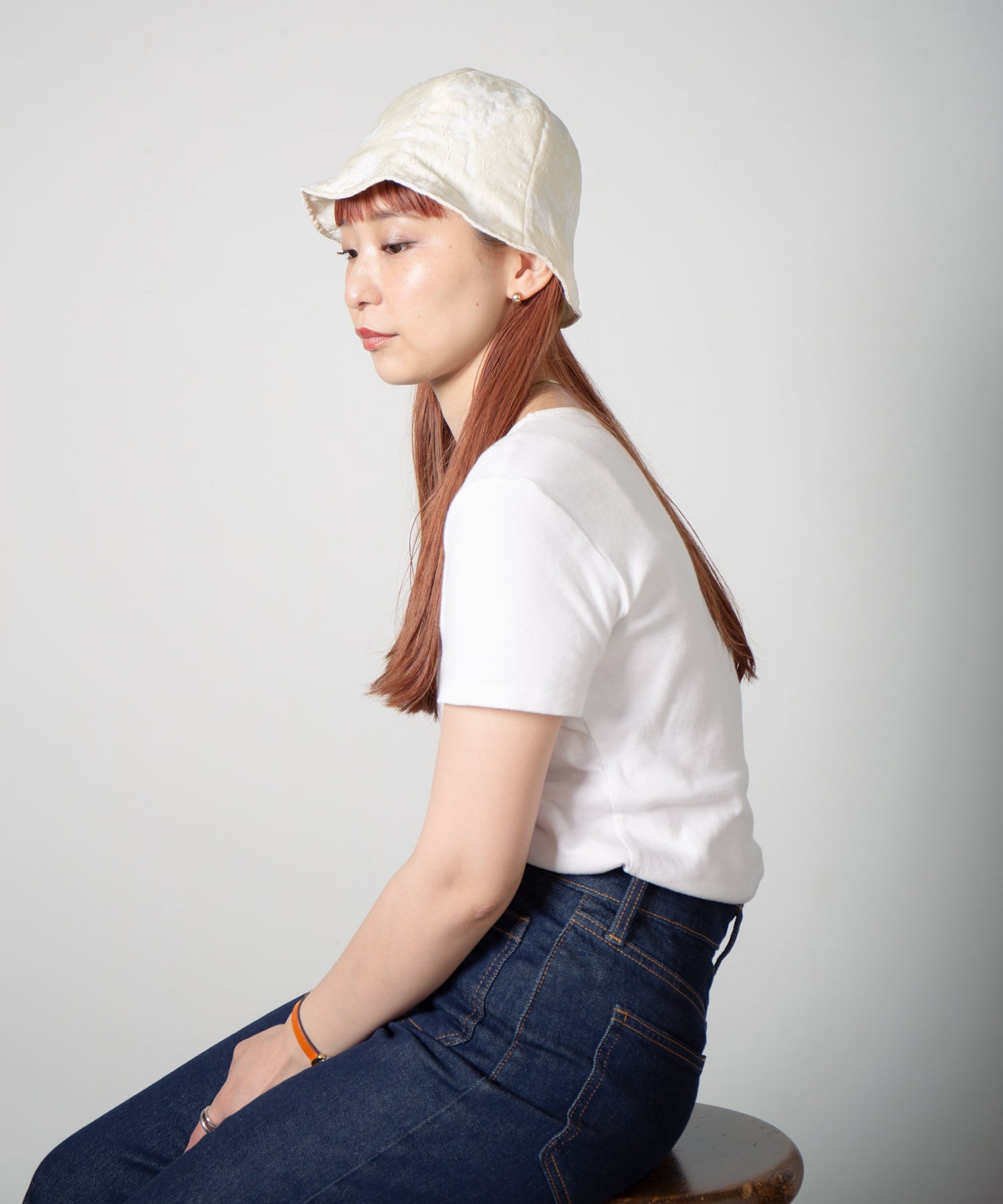 RL-25-017W_Ivory | Jacquard tulip hat | Color:Ivory【RACAL_ラカル】【入荷予定アイテム・入荷連絡可能】