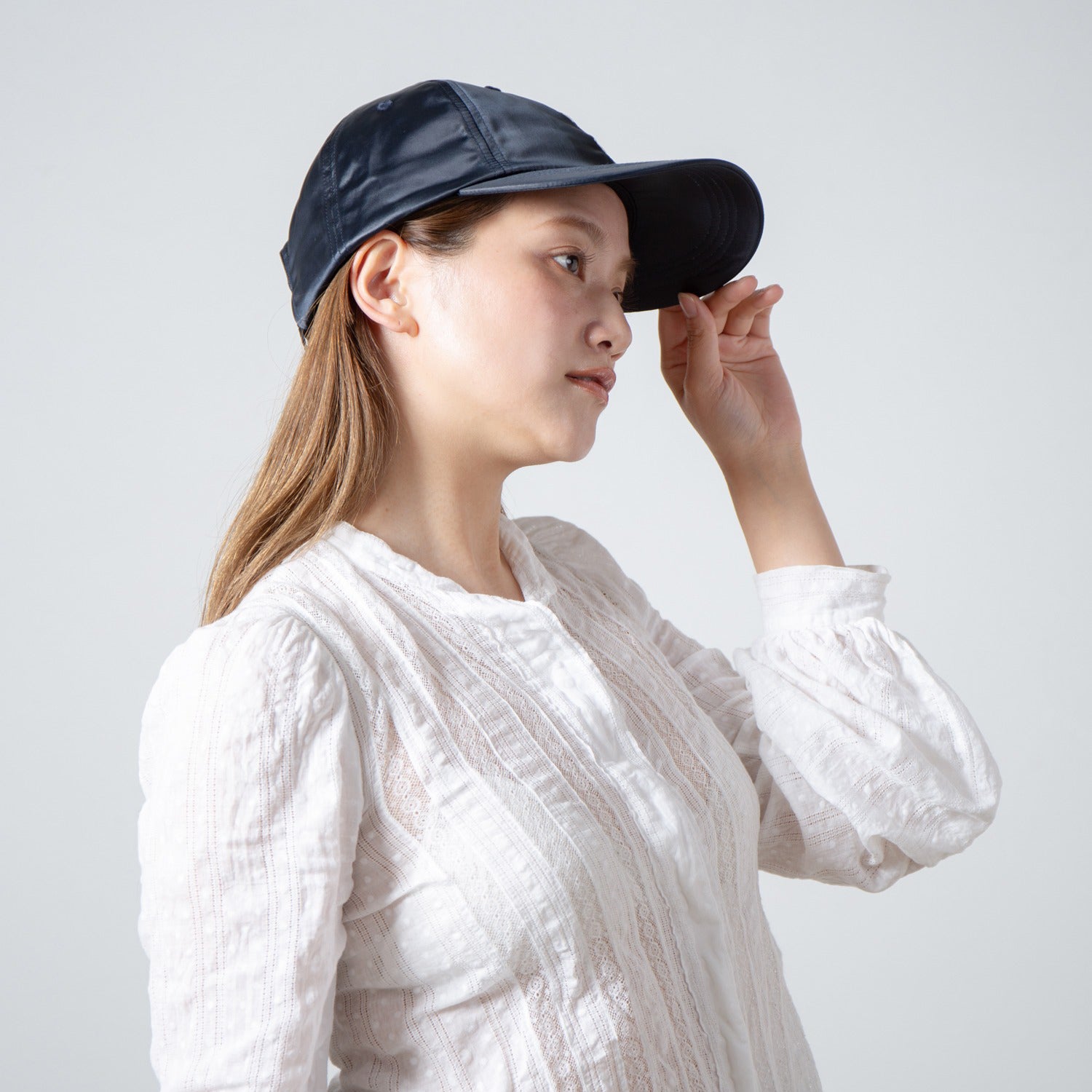 Satin B.B.CAP | Color_Navy | No_RL-26-043W_Navy【RACAL_ラカル】【入荷予定アイテム・入荷連絡可能】