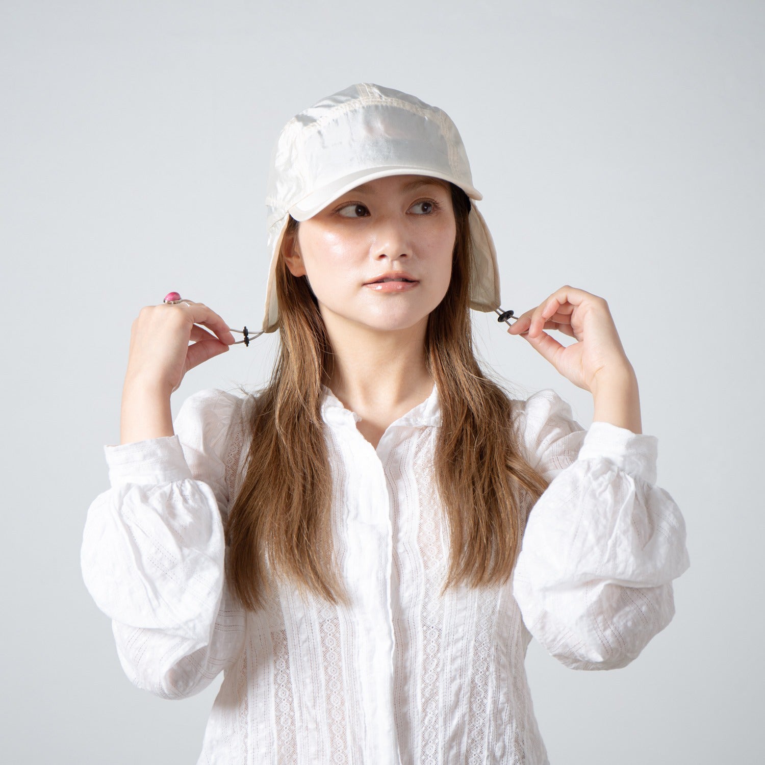 Ear Jet Cap | Color_Ivory | No_RL-26-050W_Ivory【RACAL_ラカル】【入荷予定アイテム・入荷連絡可能】