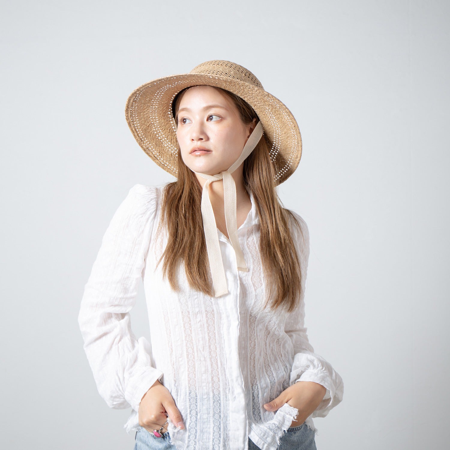 Kampi Border Lace Hat | Color_Natural | No_RL-26-052W_Natural【RACAL_ラカル】【入荷予定アイテム・入荷連絡可能】