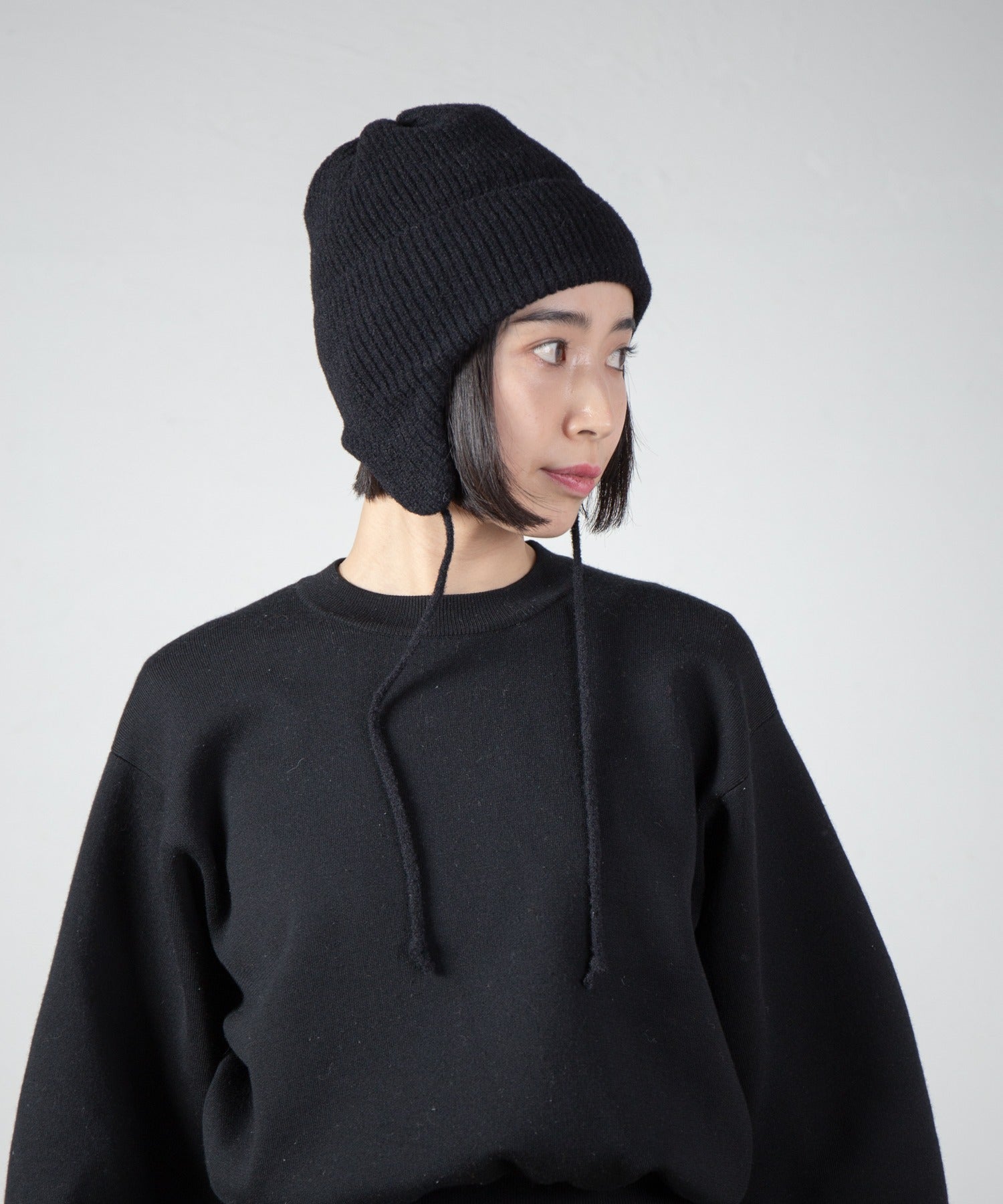 Ear Knit Cap – Black | RACAL | 入荷予定アイテム