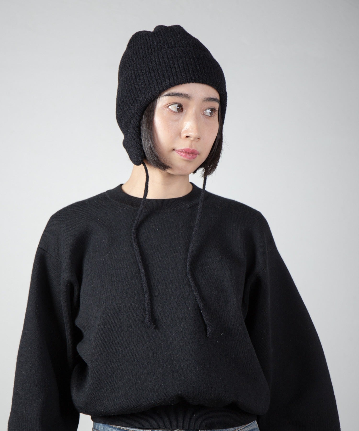 Ear Knit Cap – Black | RACAL | 入荷予定アイテム