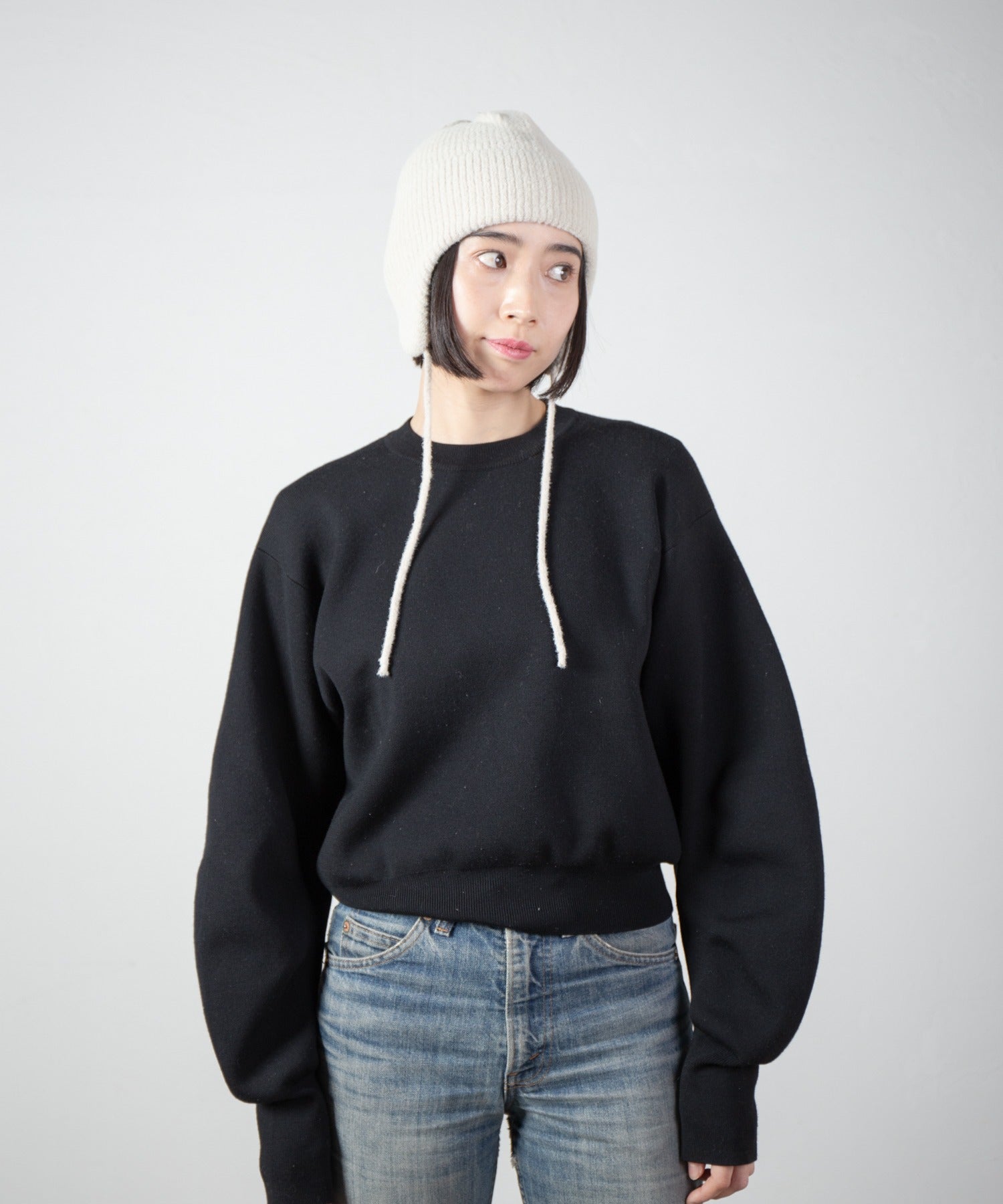 Ear Knit Cap – Ivory | RACAL | 入荷予定アイテム