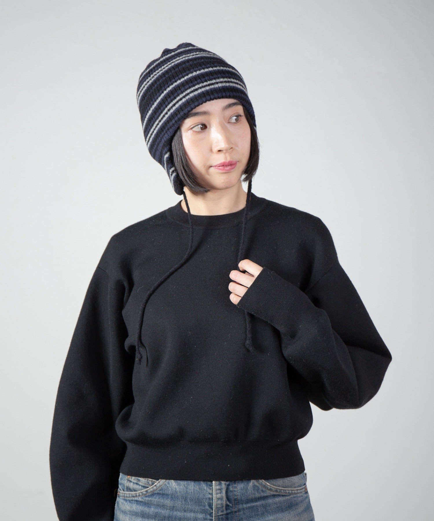 Ear Knit Cap – Navy Mix | RACAL | 入荷予定アイテム