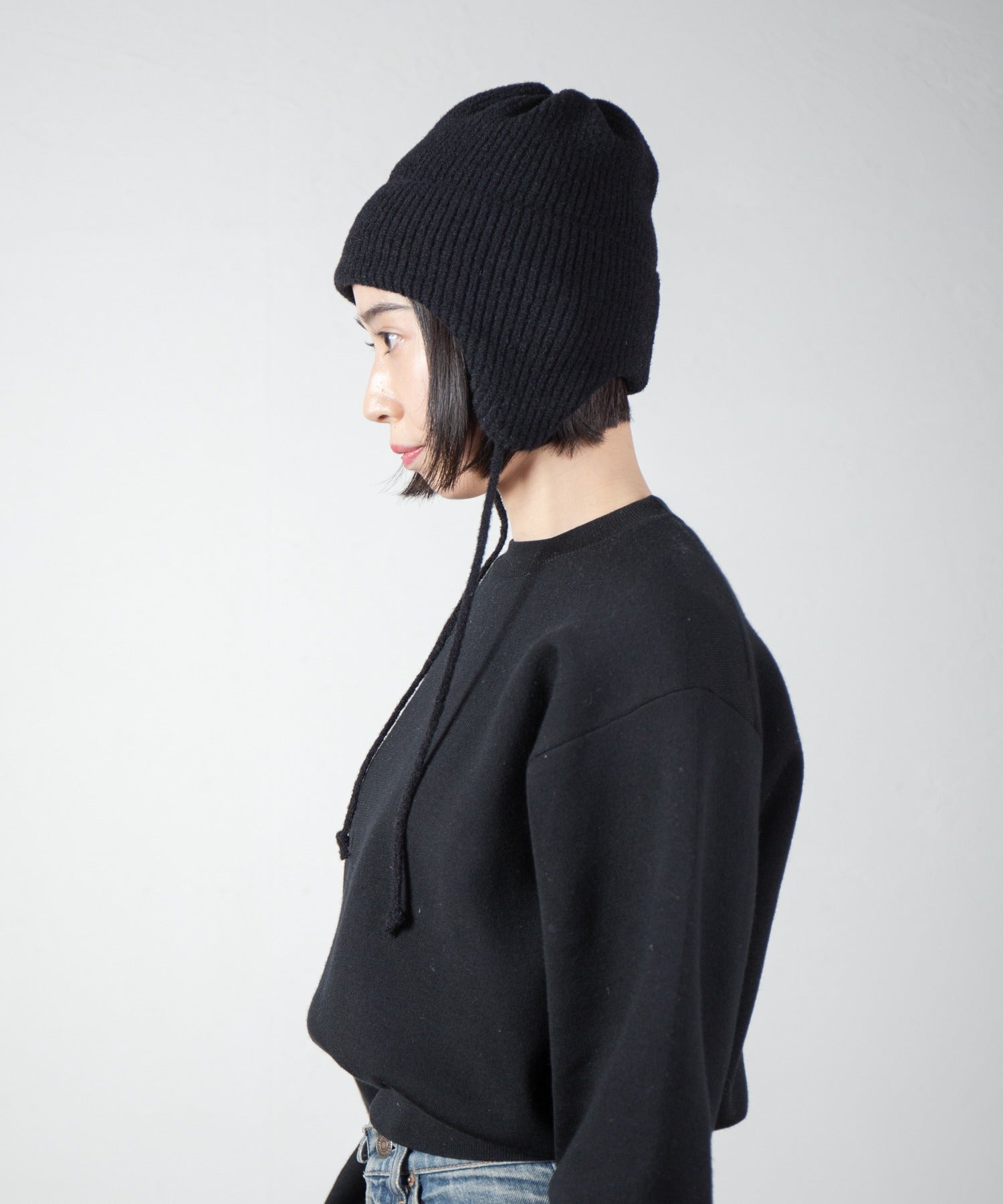 Ear Knit Cap – Black | RACAL | 入荷予定アイテム