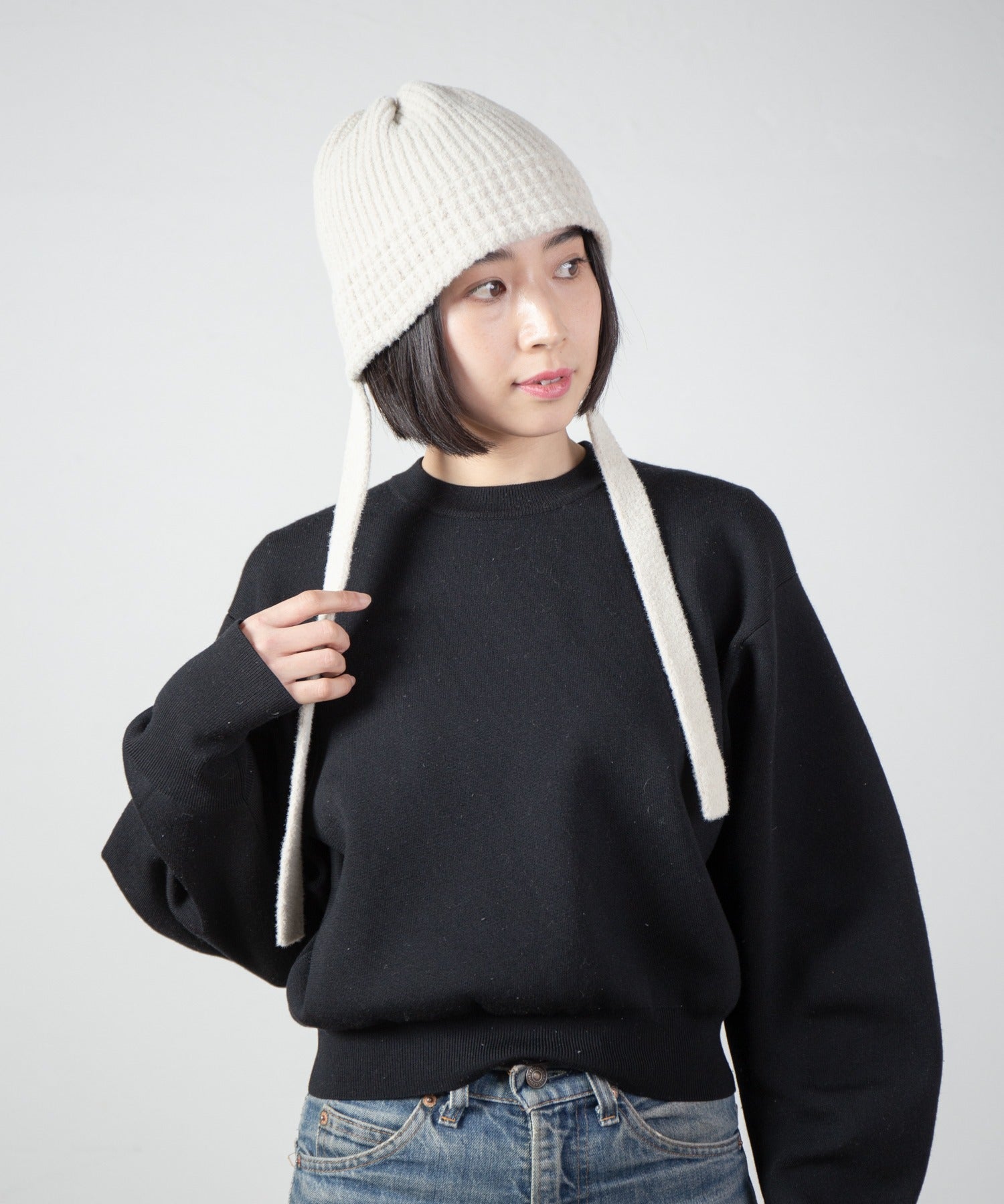 14t Addictionアイボリー ニット帽 Knit Metro Hat – Ivory | RACAL | 入荷予定アイテム