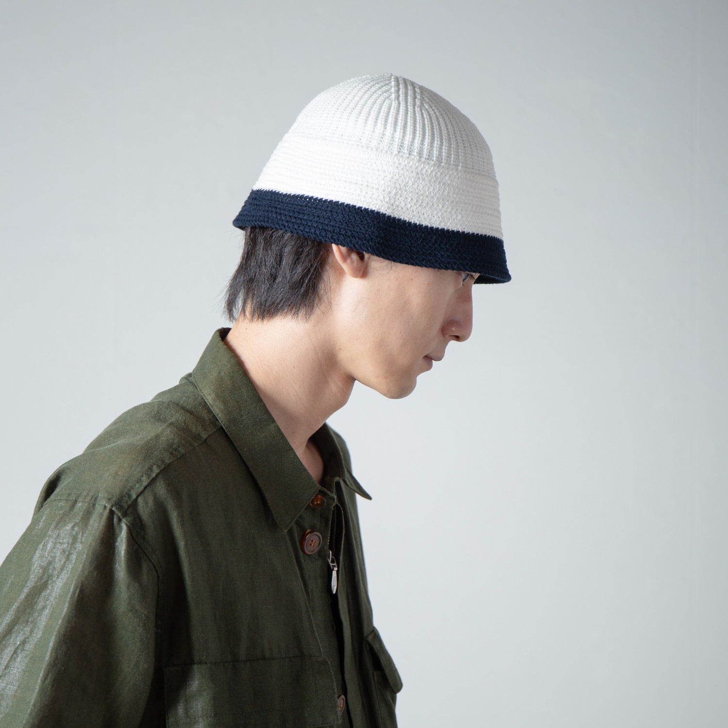 Knit Sailor Hat | Color_Offwhite×Navy | No_RL-26-1416_Offwhite×Navy【RACAL_ラカル】【入荷予定アイテム・入荷連絡可能】