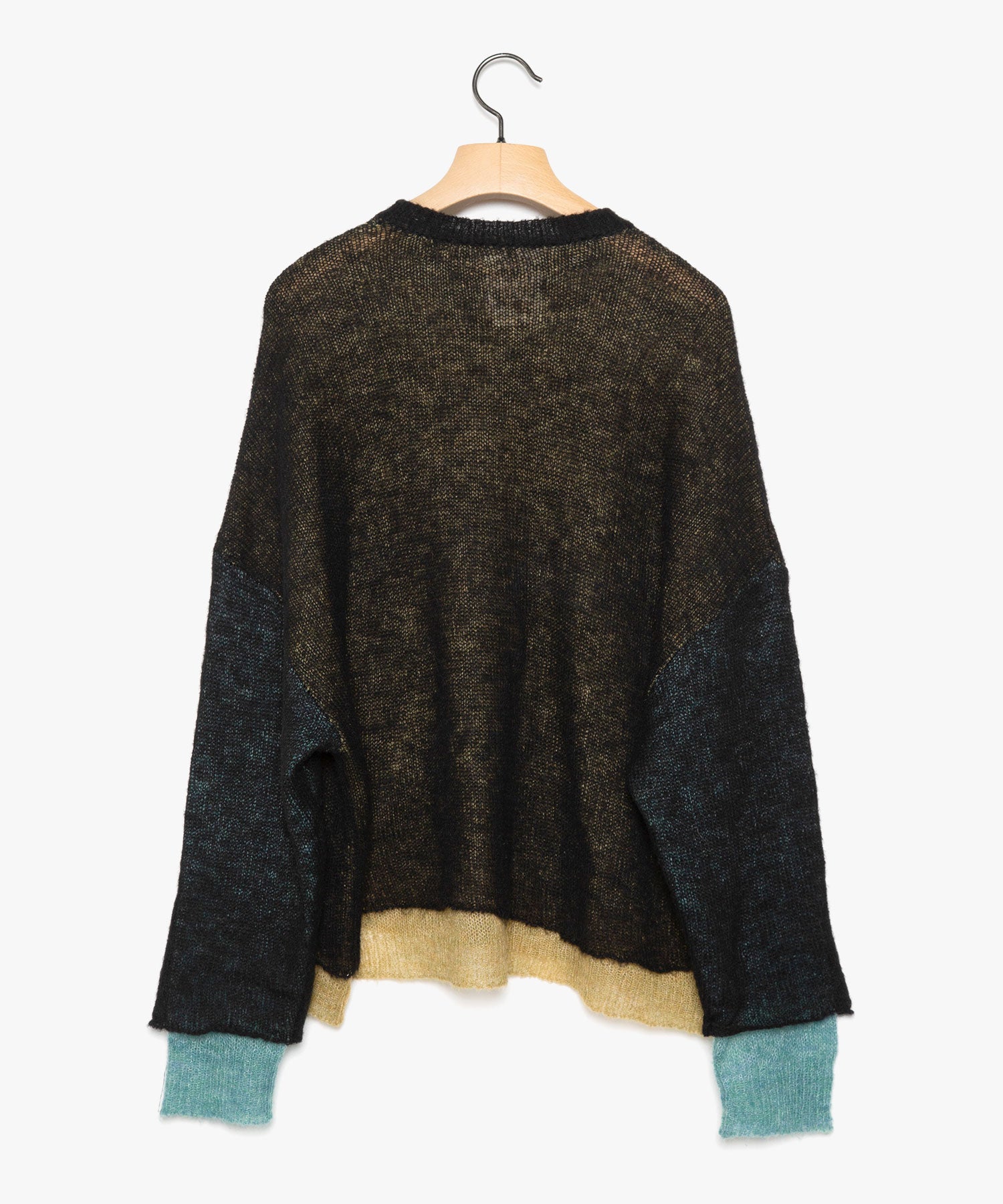 No:SF24AW-11_BLACK | Name:Mohair Color Layer Knit Sweater | Color:Black【STOF_ストフ】【入荷予定アイテム・入荷連絡可能】