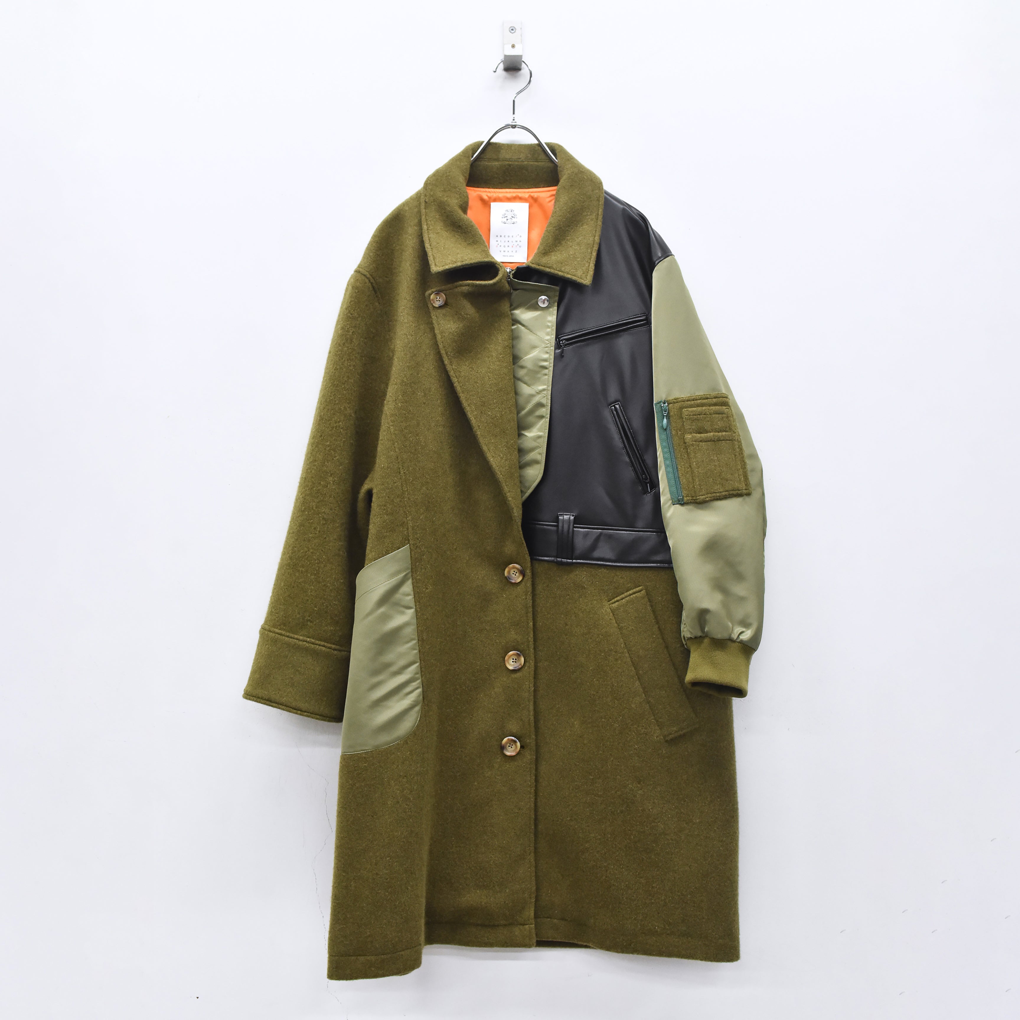 FUSION RIDERS MIX COAT | Color_Khaki | No_sf25aw-04_khaki【STOF_ストフ】【入荷予定アイテム・入荷連絡可能】