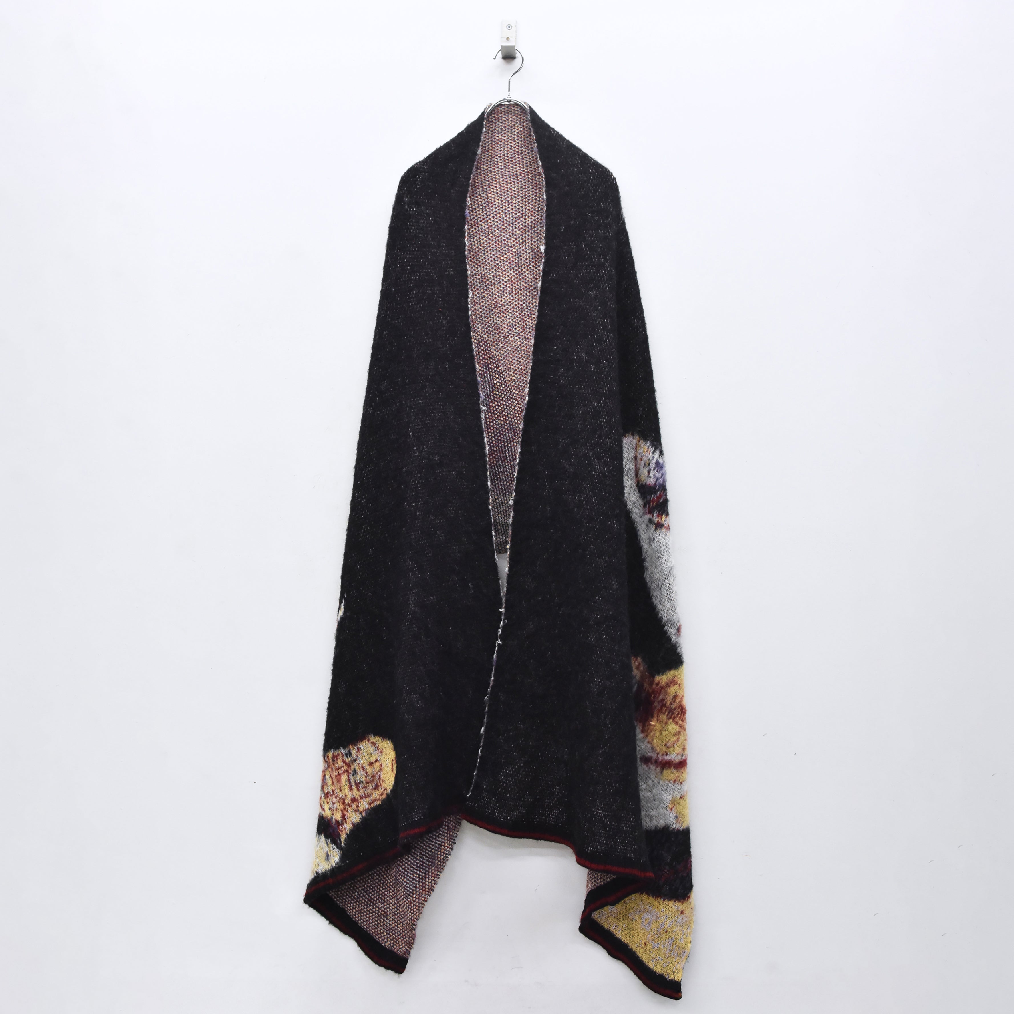 STARS MOHAIR KNIT BLANKET STOLE | Color_Black | No_sf25aw-12_black【STOF_ストフ】【入荷予定アイテム・入荷連絡可能】