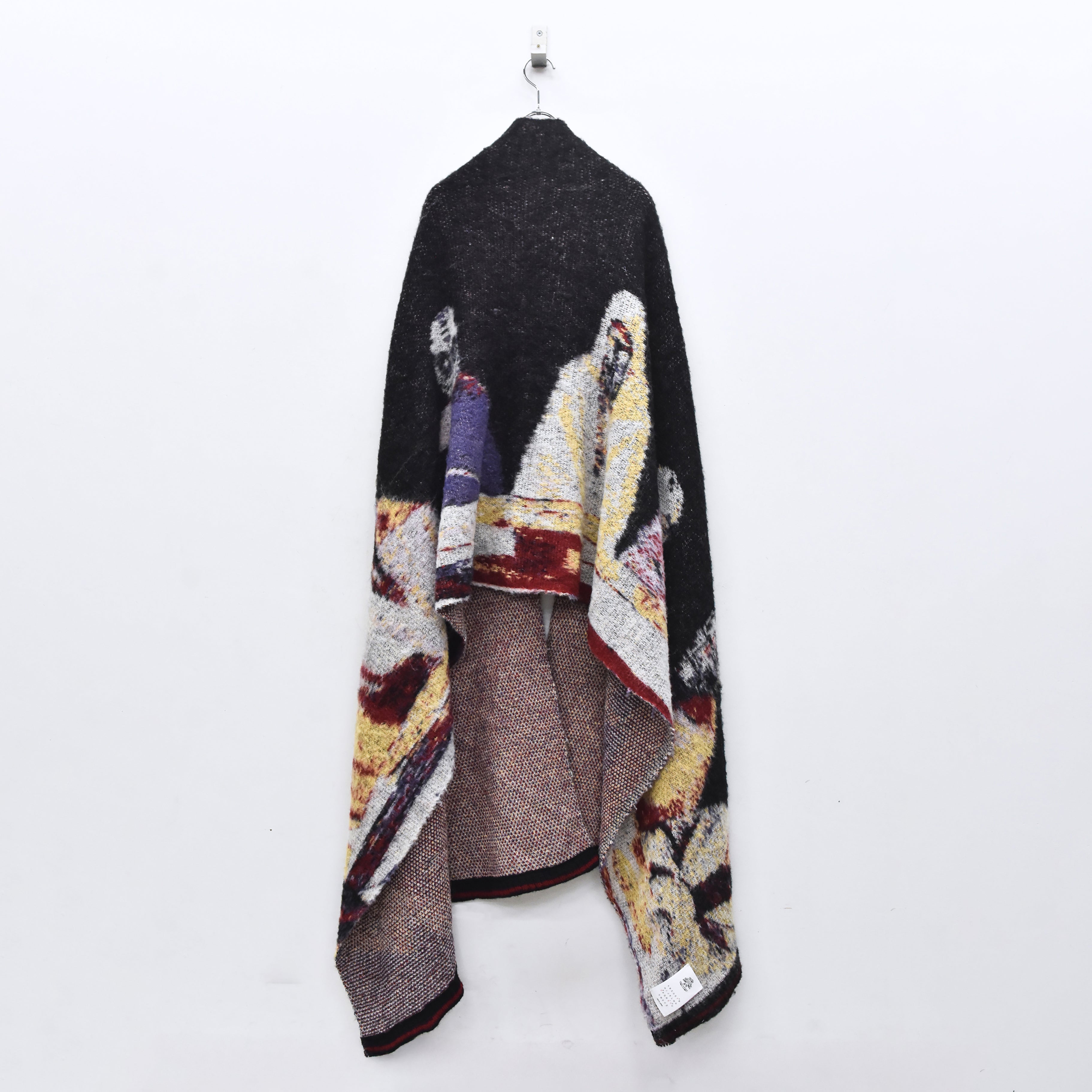 STARS MOHAIR KNIT BLANKET STOLE | Color_Black | No_sf25aw-12_black【STOF_ストフ】【入荷予定アイテム・入荷連絡可能】