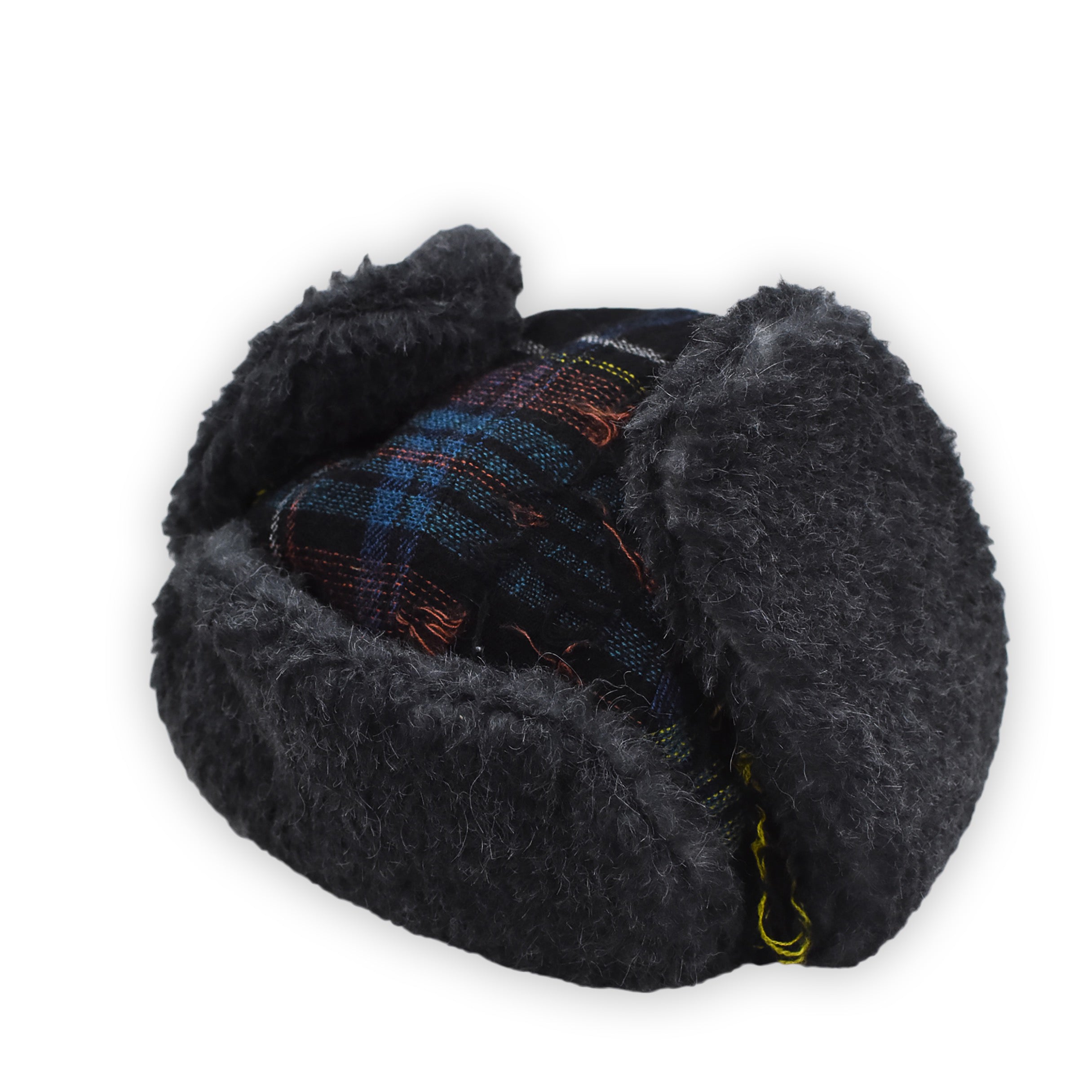 FRINGE WOOL CHECK RUSSIAN CAP  | Color_Black | No_sf25aw-23_black【STOF_ストフ】【入荷予定アイテム・入荷連絡可能】