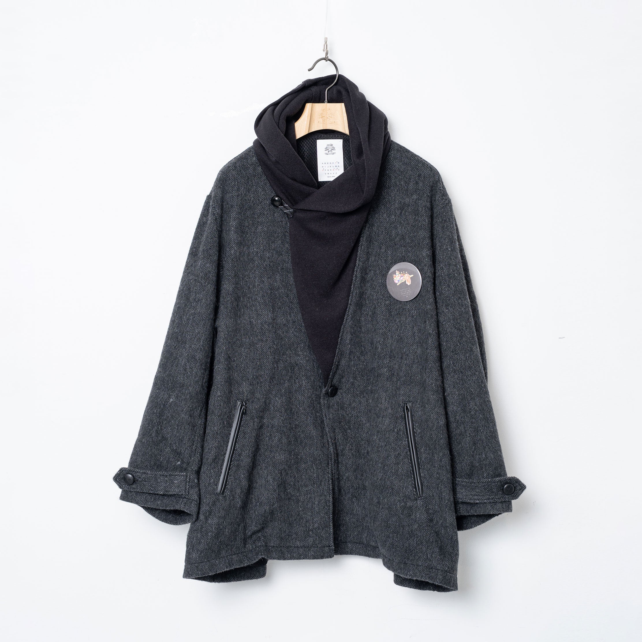 Anarchy Shawl Short Coat – Black | STOF | 入荷予定アイテム
