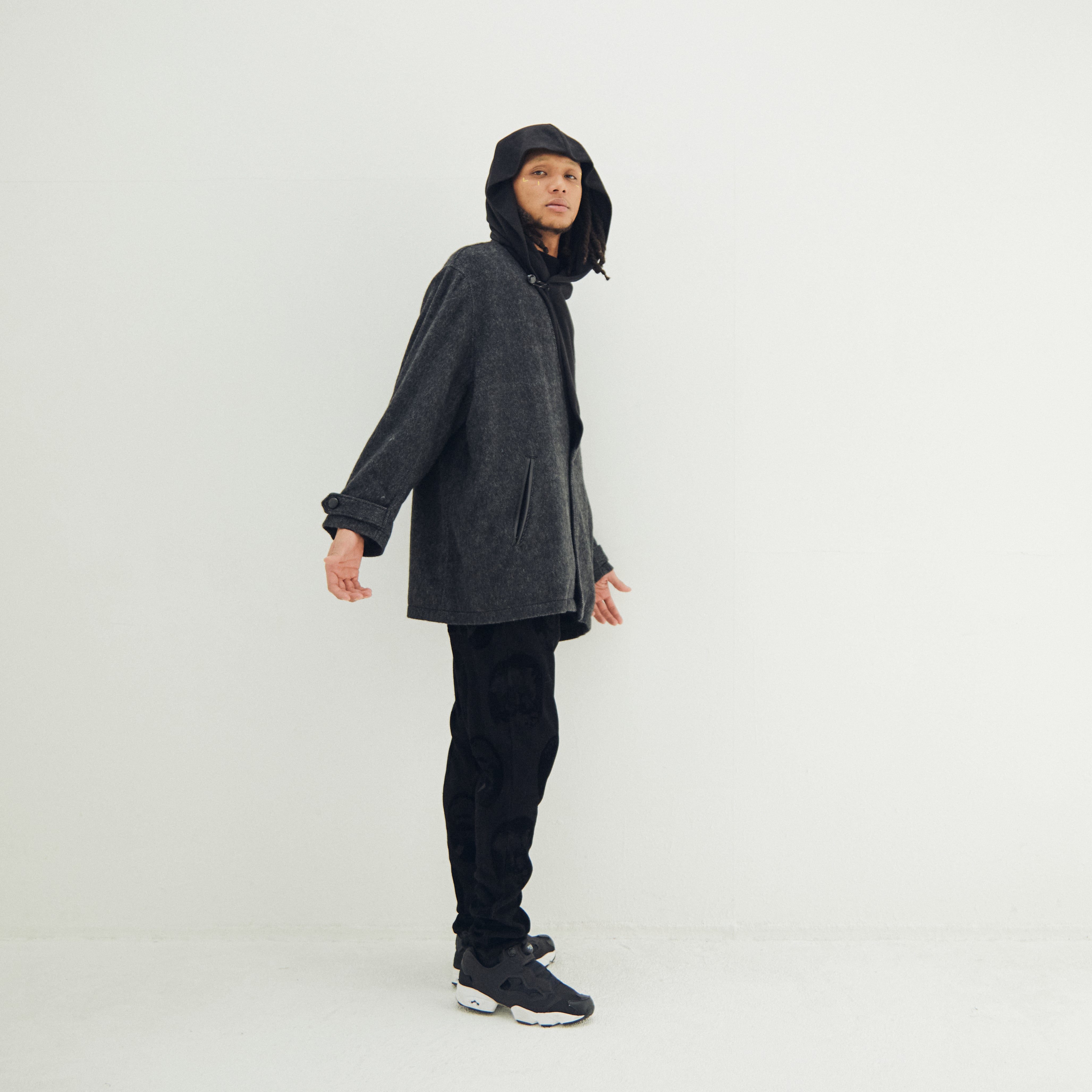 Anarchy Shawl Short Coat – Black | STOF | 入荷予定アイテム