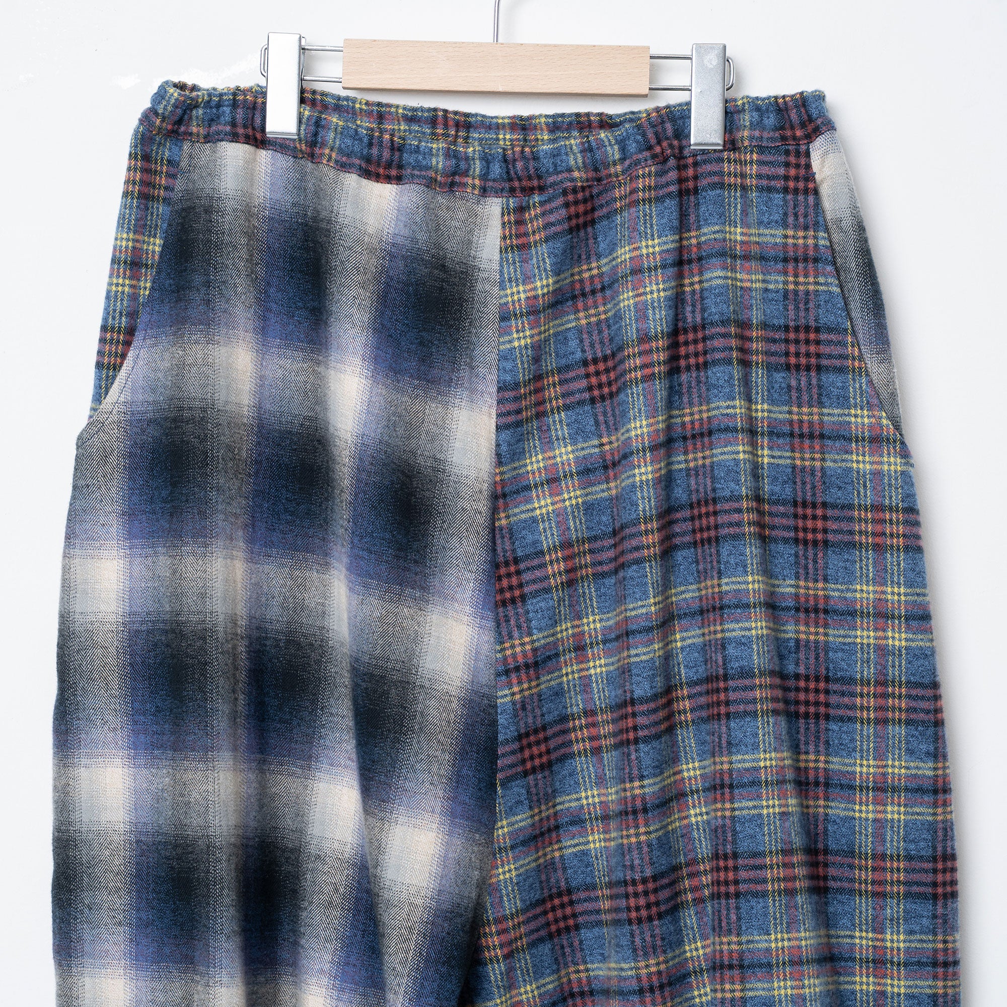Half flannel check Wide Pants – Blue | STOF | 入荷予定アイテム