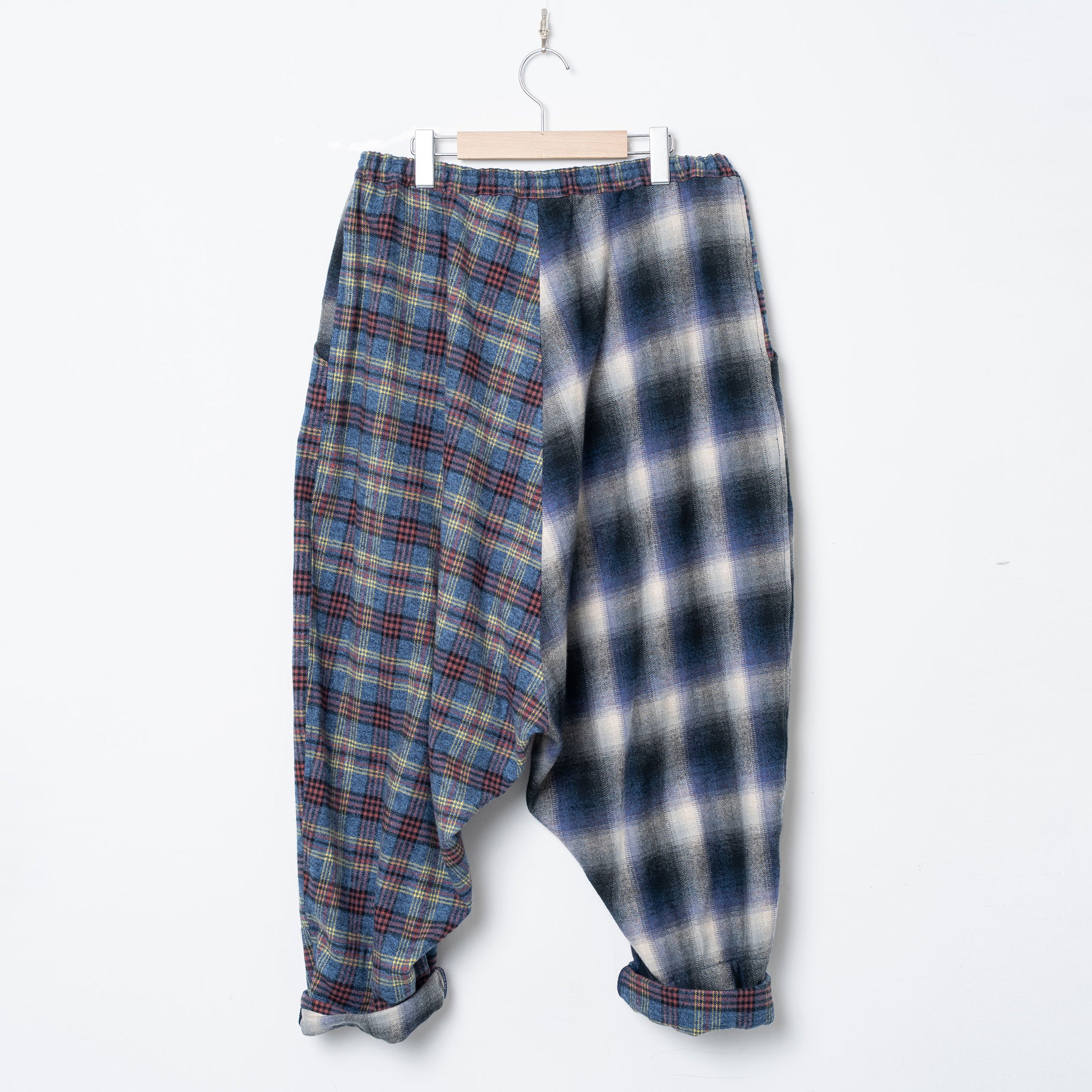 Half flannel check Wide Pants – Blue | STOF | 入荷予定アイテム