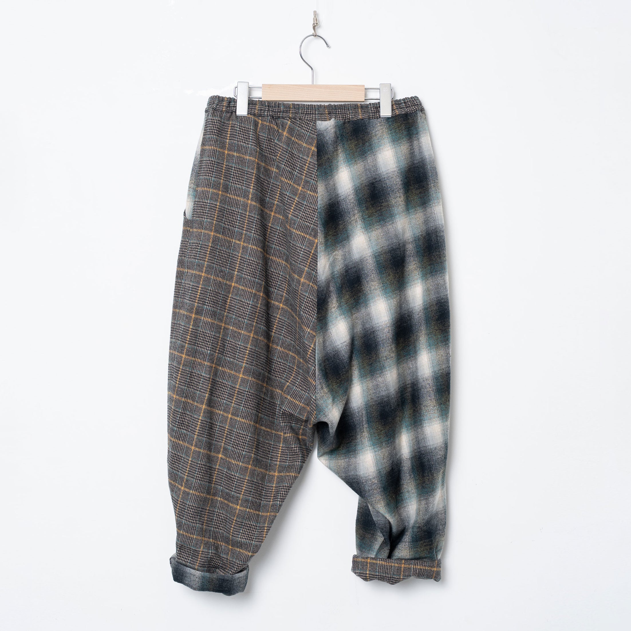 Half flannel check Wide Pants – Grey | STOF | 入荷予定アイテム