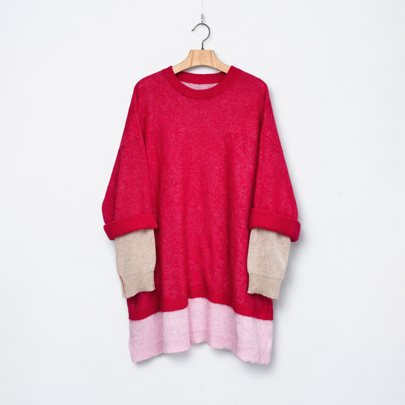 Mohair Layer Knit Pulover – Red | STOF | 入荷予定アイテム