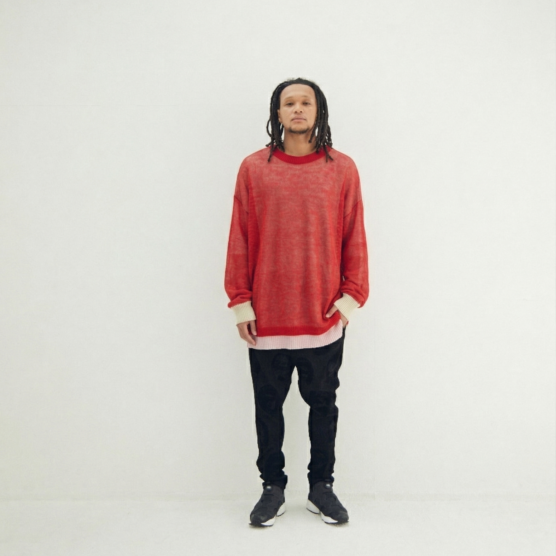 Mohair Layer Knit Pulover – Red | STOF | 入荷予定アイテム