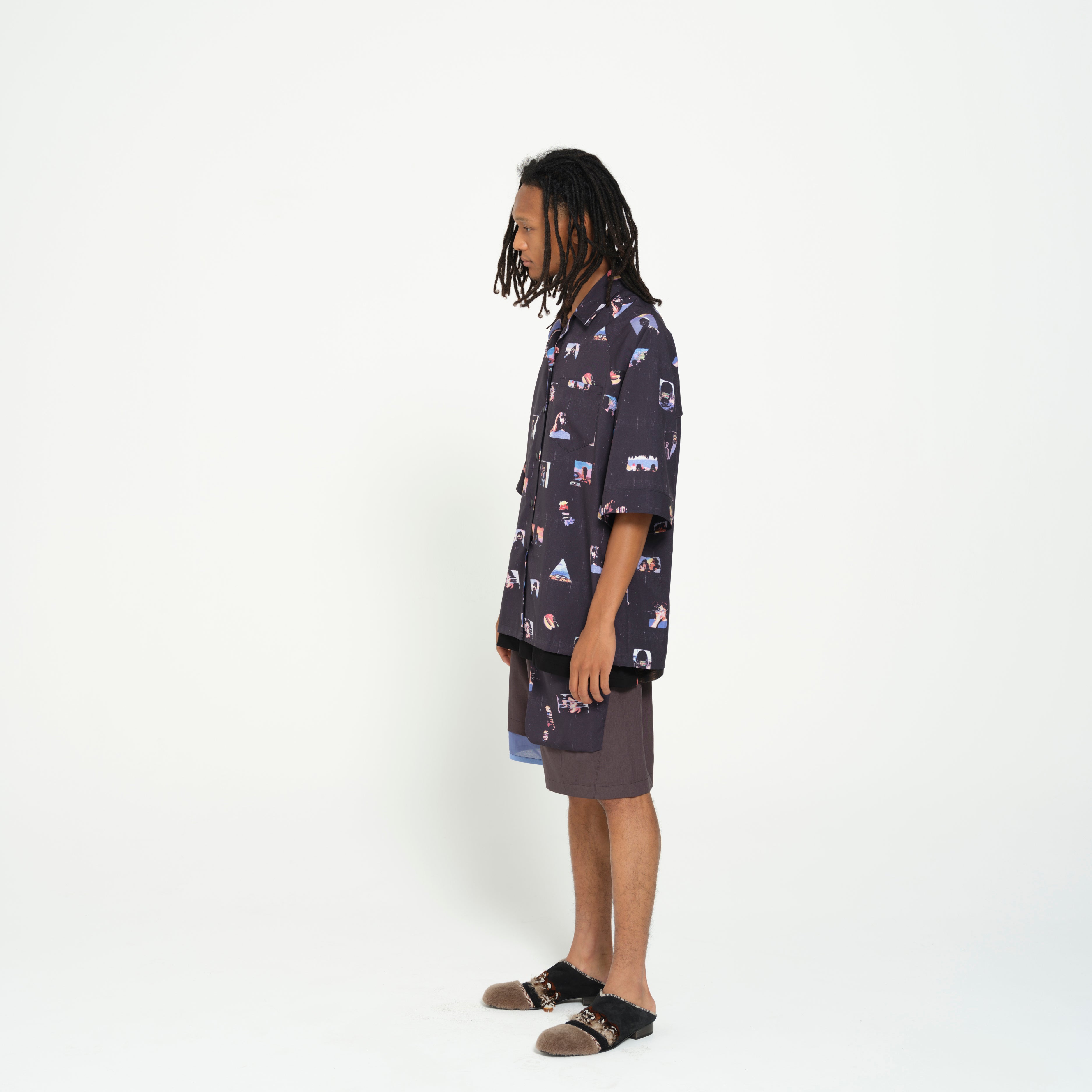 PEDESTRIAN OVERSIZED SHIRT | Color_Black | No_SF26SS-03_Black【STOF_ストフ】【入荷予定アイテム・入荷連絡可能】