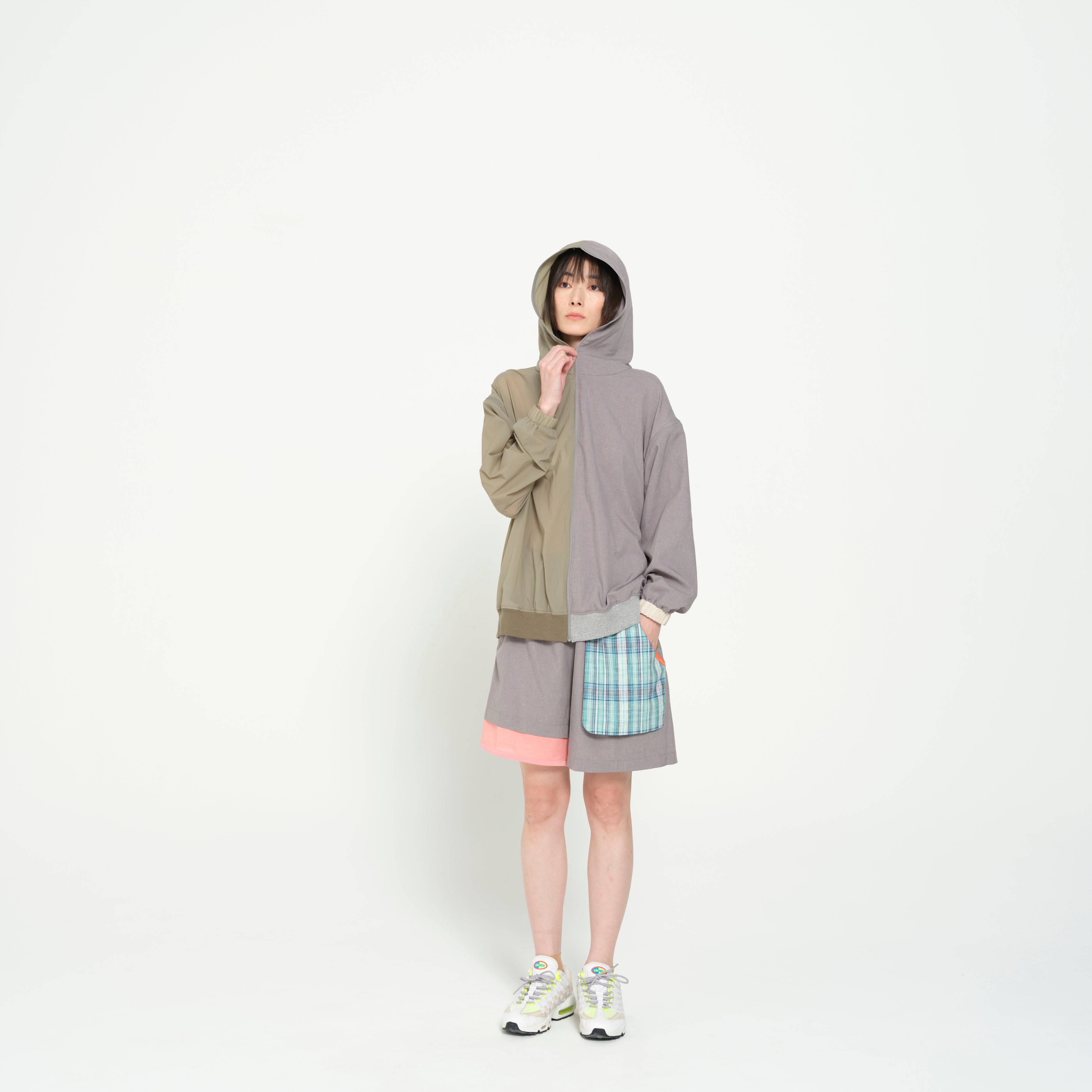 MNEELYTITN-GSHCIROTLSOR 3WAY HOODIE JACKET | Color_Grey | No_SF26SS-11_Grey【STOF_ストフ】【入荷予定アイテム・入荷連絡可能】