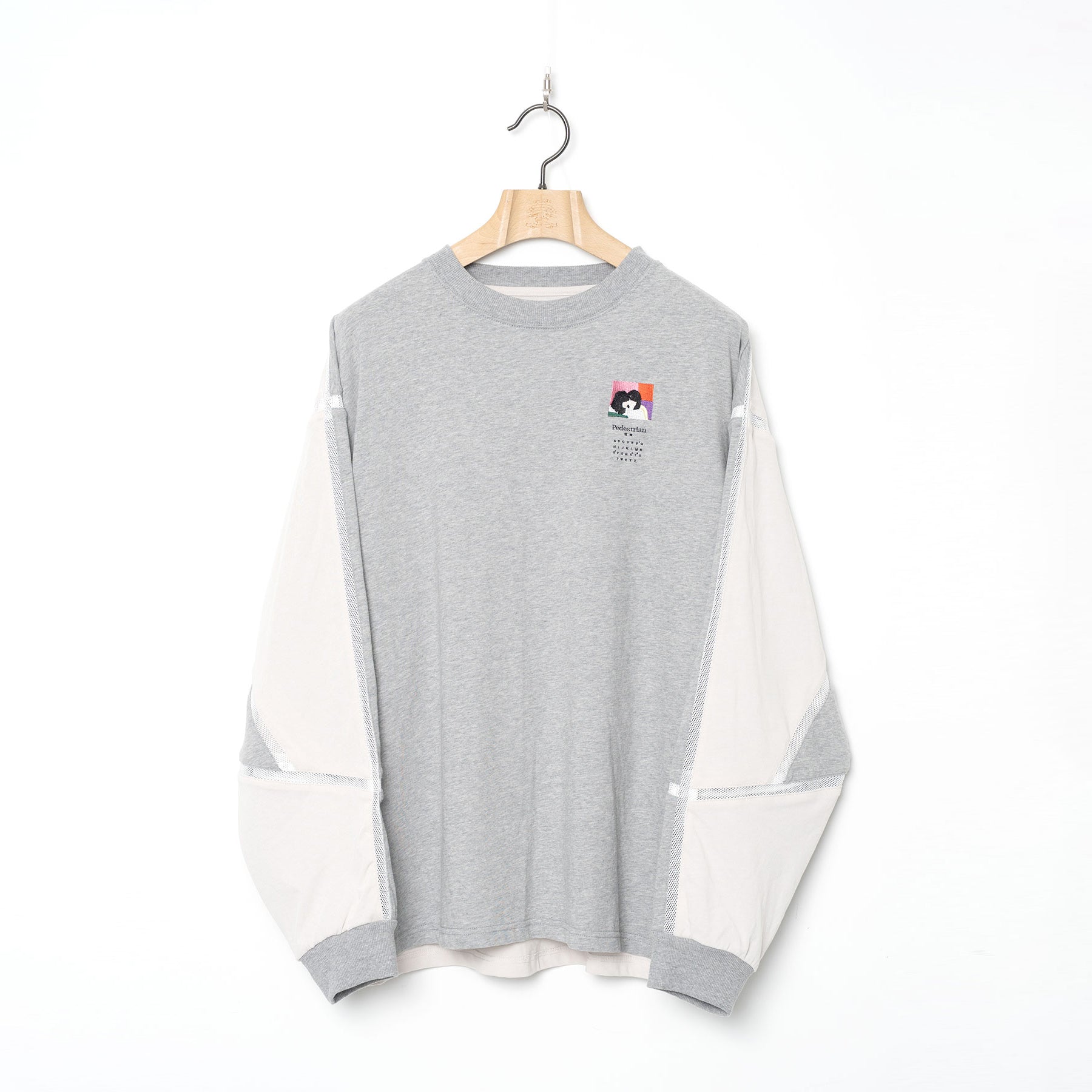 COMPLEXITY BORDER L/S TEE | Color_Grey | No_SF26SS-13_Grey【STOF_ストフ】【入荷予定アイテム・入荷連絡可能】