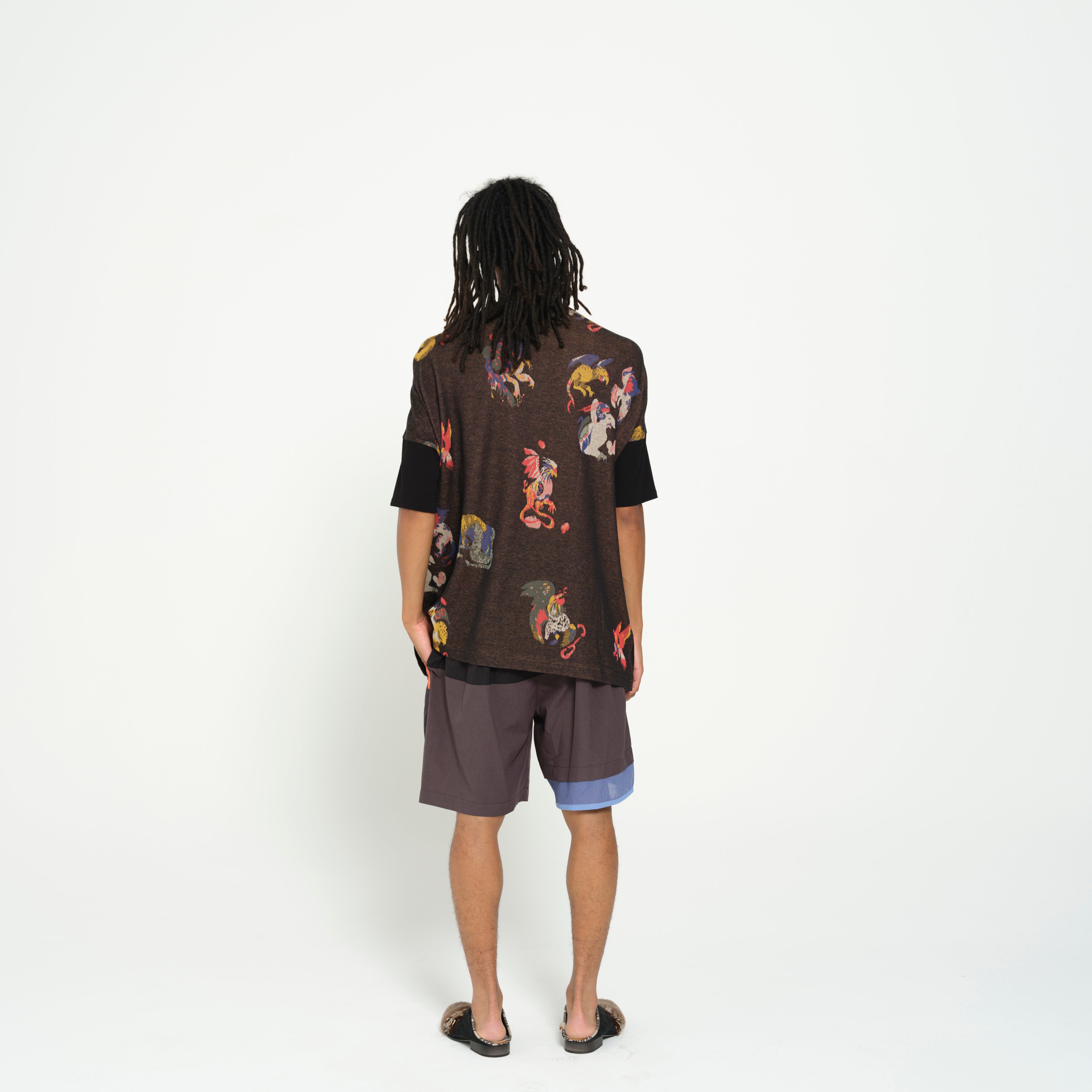 MELTING MIX SHORT PANTS | Color_Black | No_SF26SS-14_Black【STOF_ストフ】【入荷予定アイテム・入荷連絡可能】