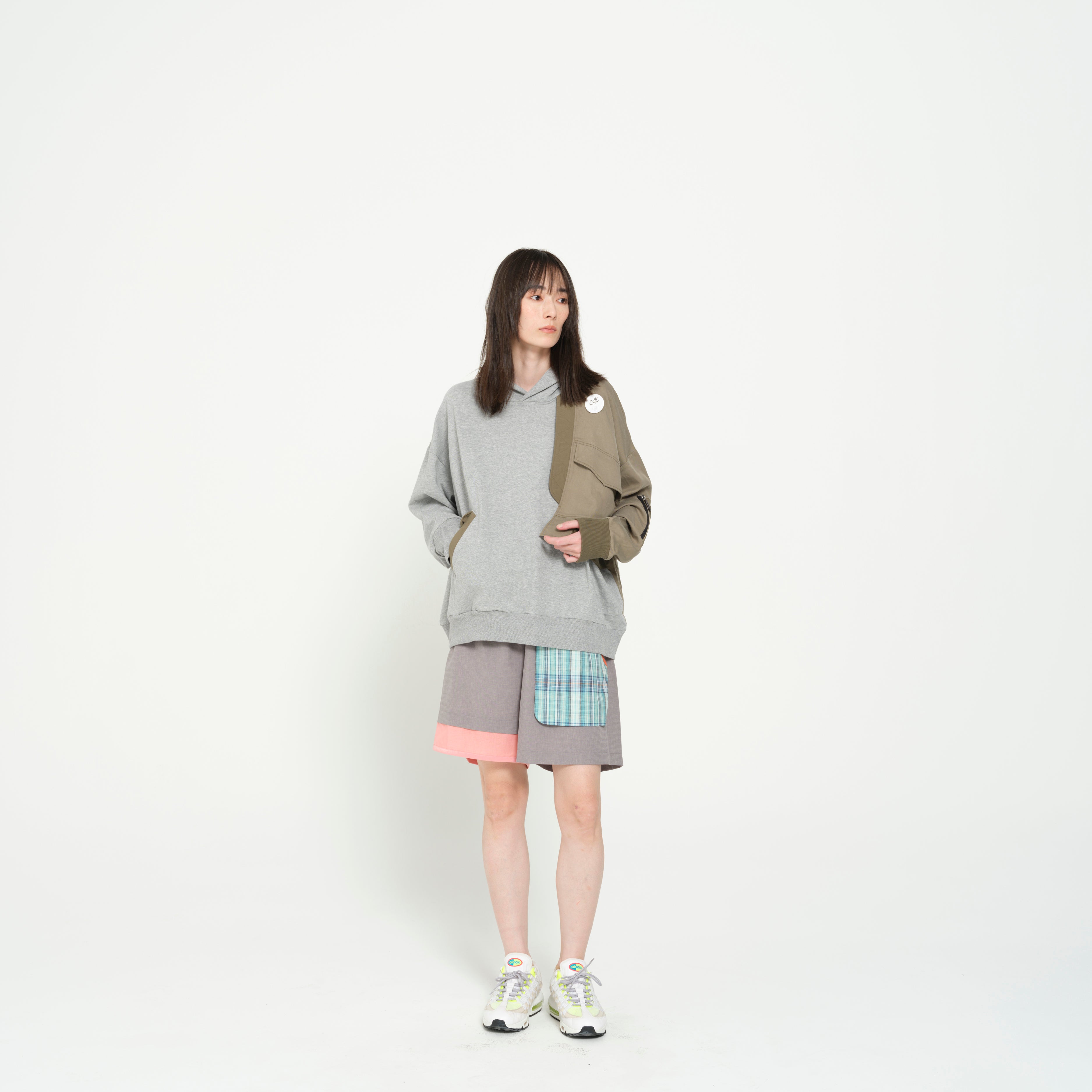 MELTING MIX SHORT PANTS | Color_Grey | No_SF26SS-14_Grey【STOF_ストフ】【入荷予定アイテム・入荷連絡可能】