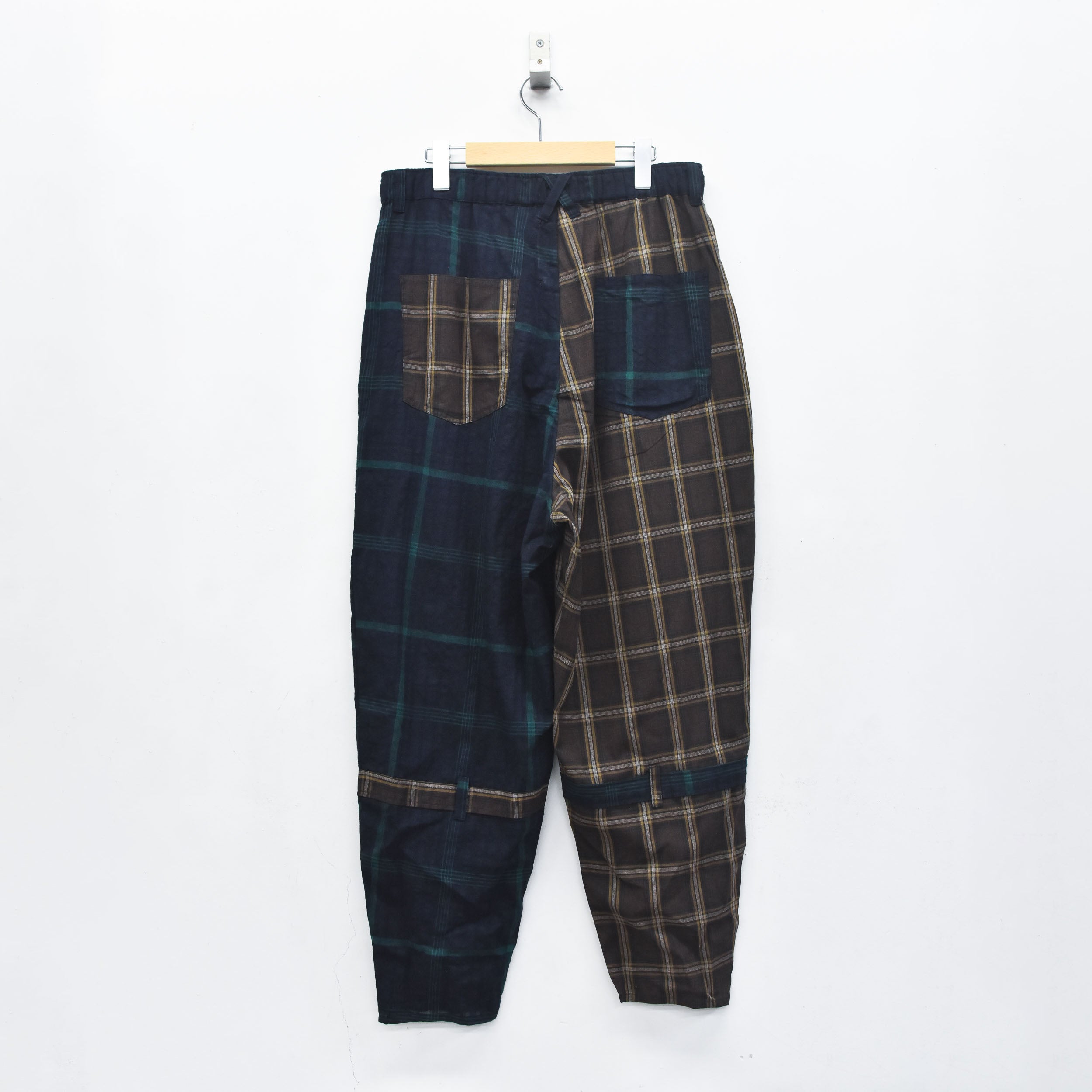 MIX CHECK BONTAGE PANTS | Color_Black | No_SF26SS-16_Black【STOF_ストフ】【入荷予定アイテム・入荷連絡可能】