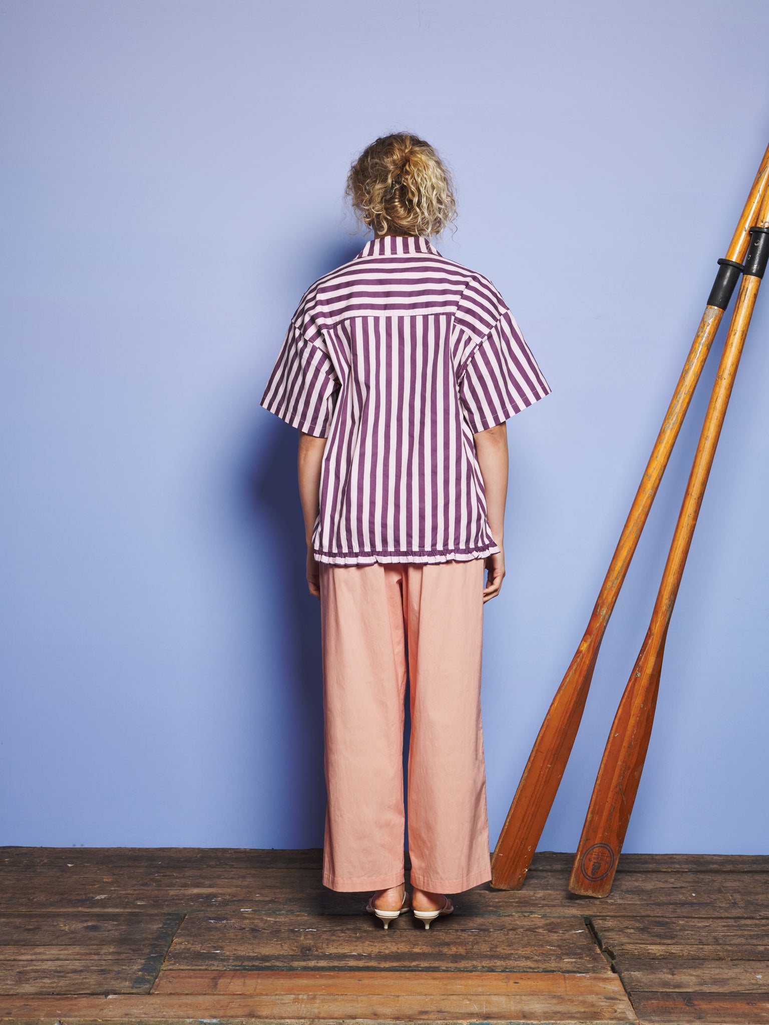 Deck Stripe Revere Collar Shirt | Color_Pink | No_32SM01BLM163PNK_PINK【SISTER JANE_シスタージェーン】