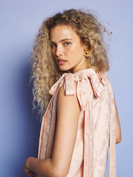 Serene Bow Mini Dress – Nude | SISTER JANE