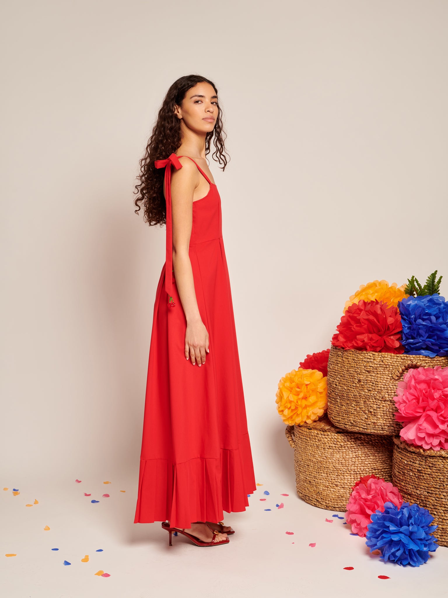 Carmen Maxi Dress | Color_Red | No_32SJ00DR2310RED_RED【SISTER JANE_シスタージェーン】