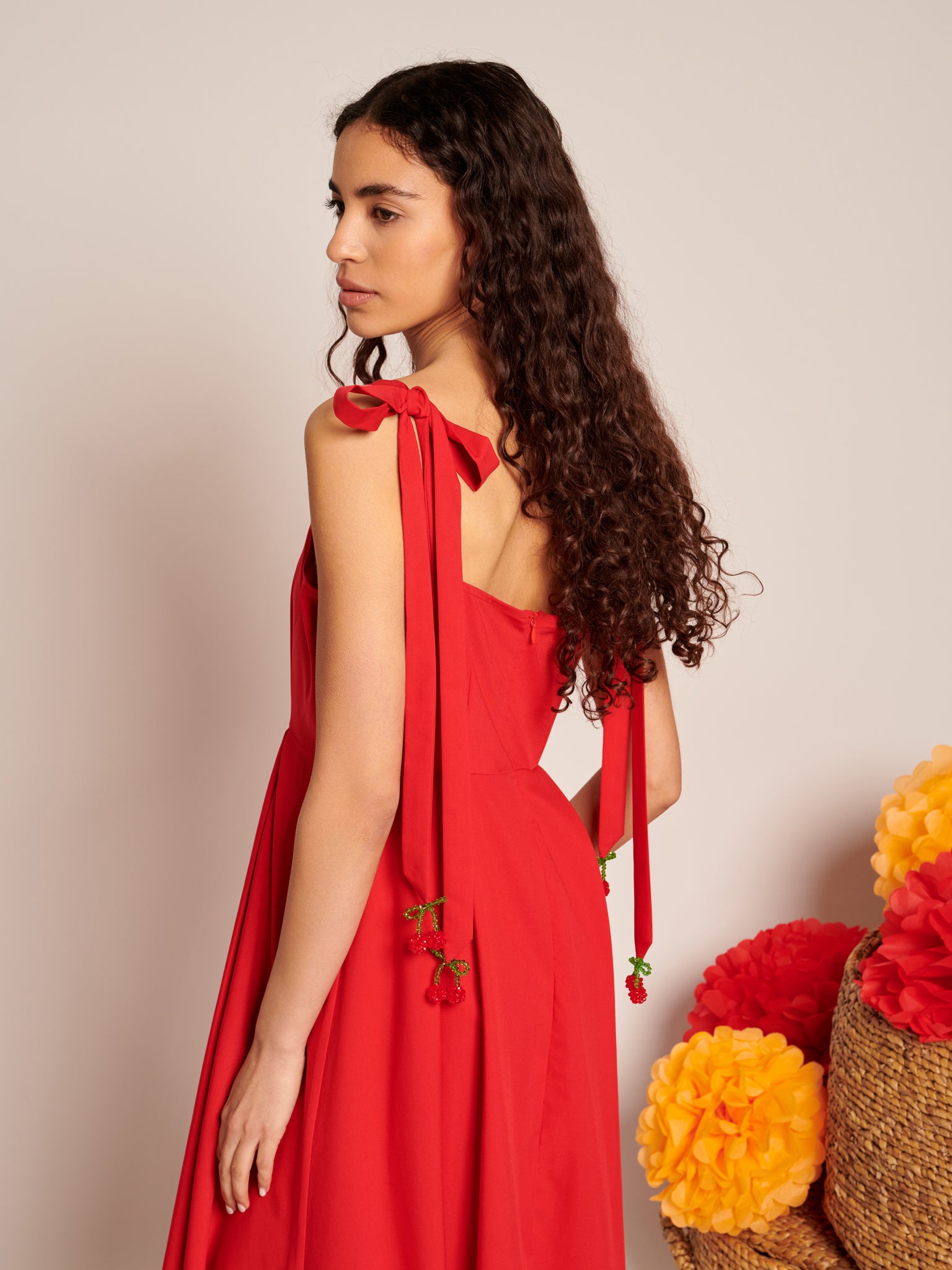Carmen Maxi Dress | Color_Red | No_32SJ00DR2310RED_RED【SISTER JANE_シスタージェーン】