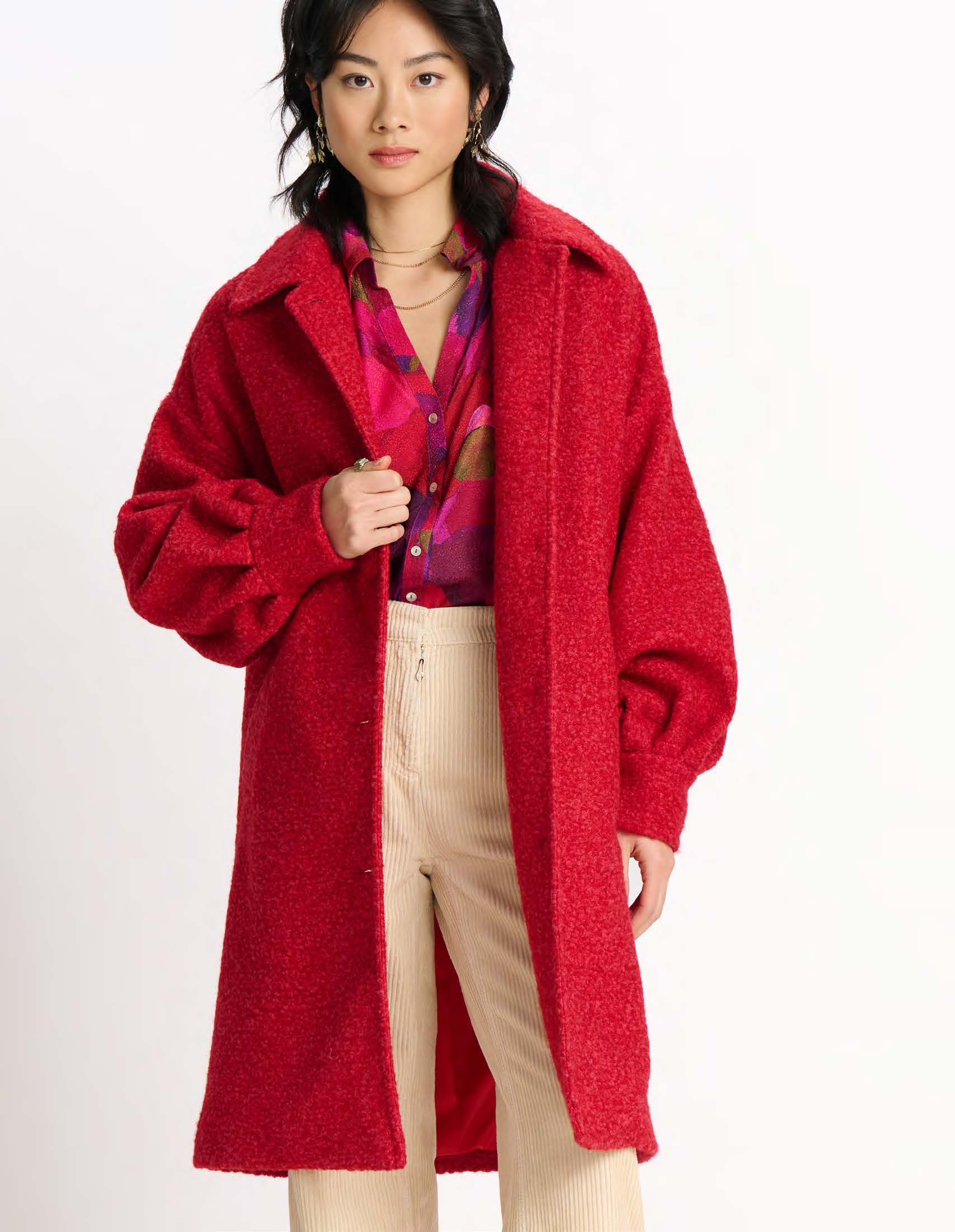 No:SP7453 | Name:COAT | Color:Scarlet Red【POM AMSTERDAM_ポムアムステルダム】【入荷予定アイテム・入荷連絡可能】
