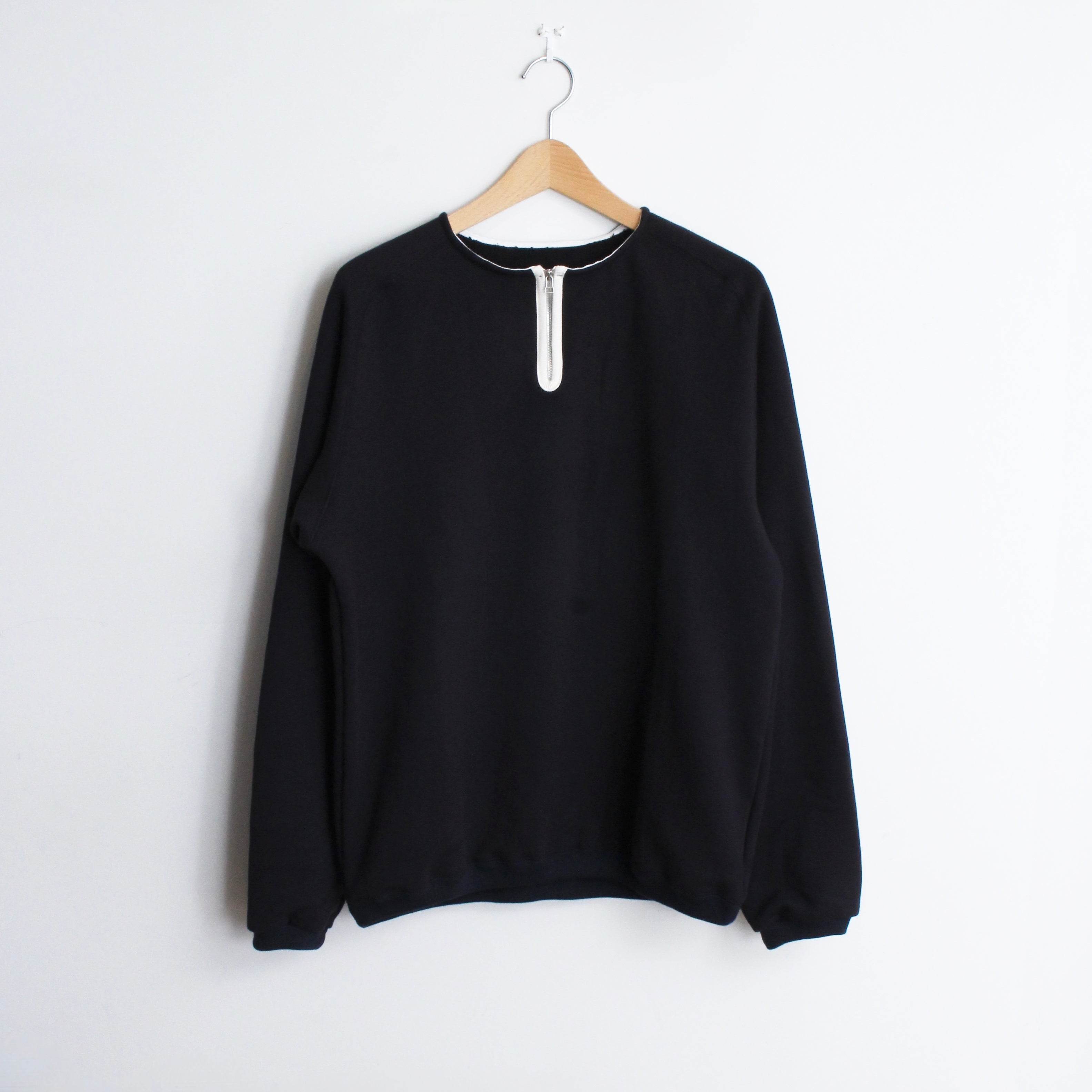 HALF ZIP SWEAT SHIRT | Color_Navy | No_STN-01_Navy【CATTA_カッタ】【入荷予定アイテム・入荷連絡可能】