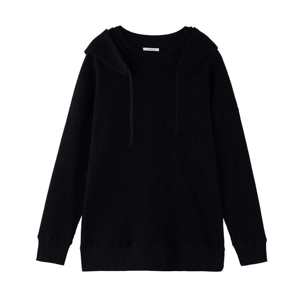 No:T2332-06004_BLK | Name:waffle hoodie | Color:Blk【TWOSOME_トゥーサム】【入荷予定アイテム・入荷連絡可能】