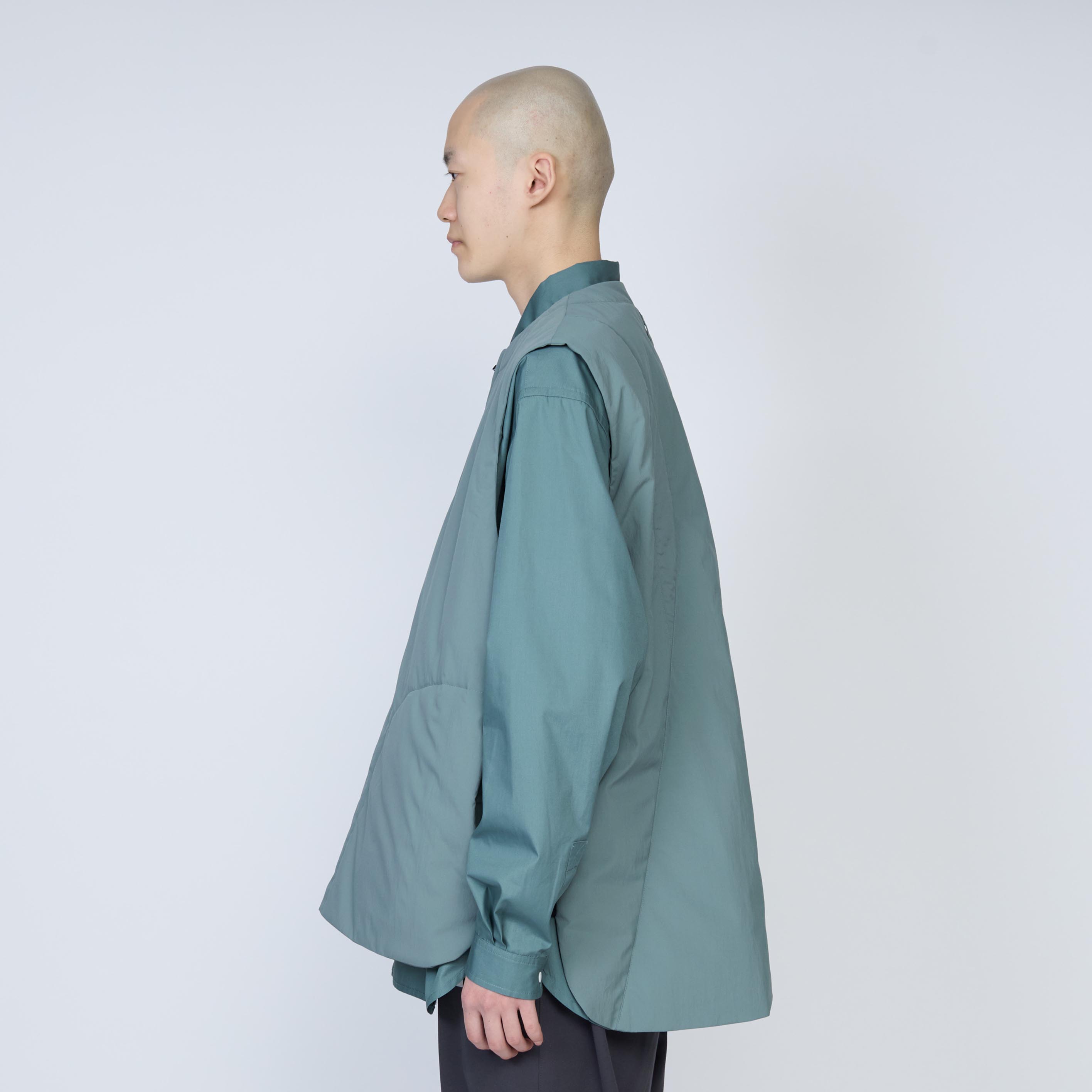 ジッパーベスト | Color_Color: Sage | No__206_color: sage【UNTRACE_アントレース】