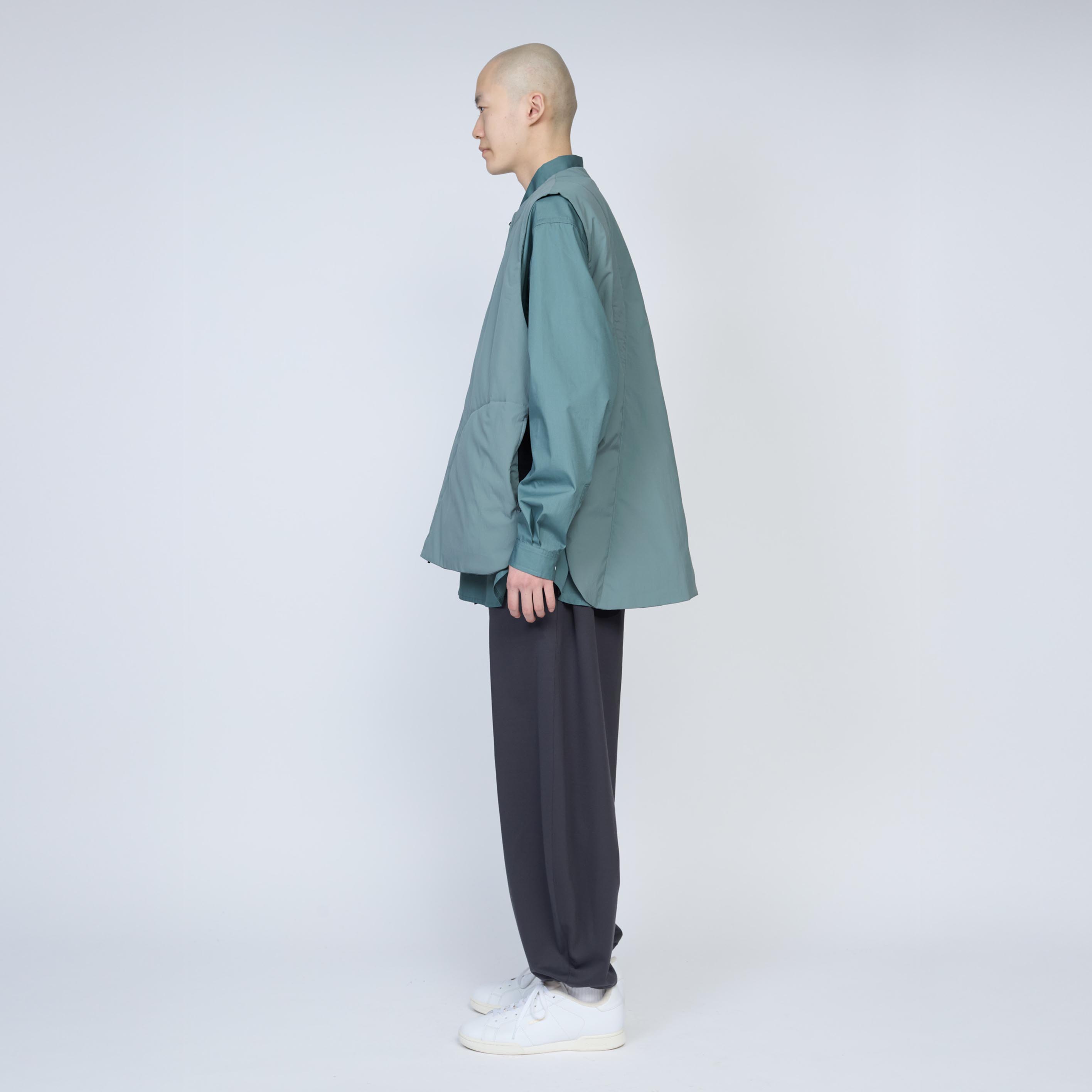 ジッパーベスト | Color_Color: Sage | No__206_color: sage【UNTRACE_アントレース】