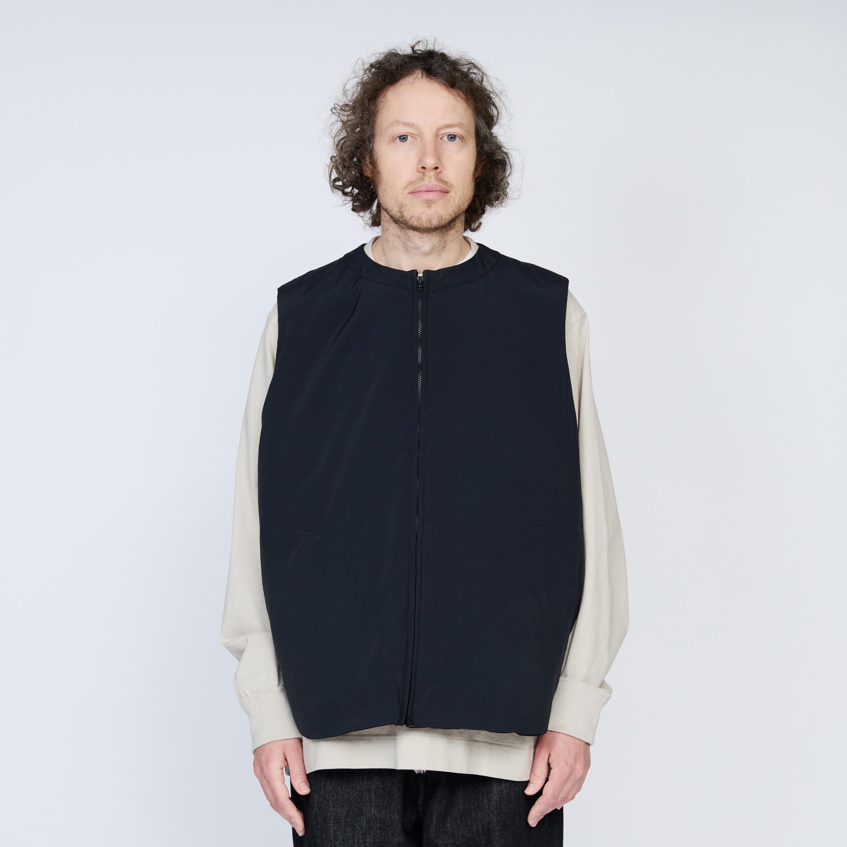 ジッパーベスト | Color_Color: Black | No__206_color: black【UNTRACE_アントレース】