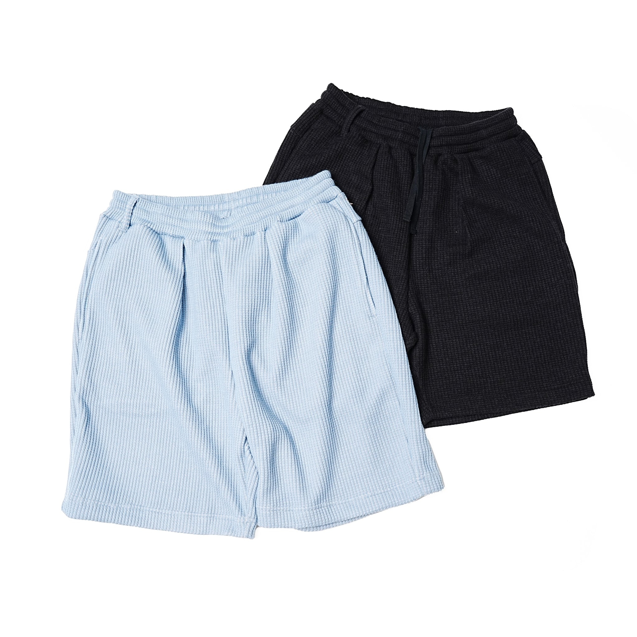 No:VOO-1185 | Name:WAFFLE SHORTS | Color:Steel/Black【VOO_ヴォー】【入荷予定アイテム・入荷連絡可能】