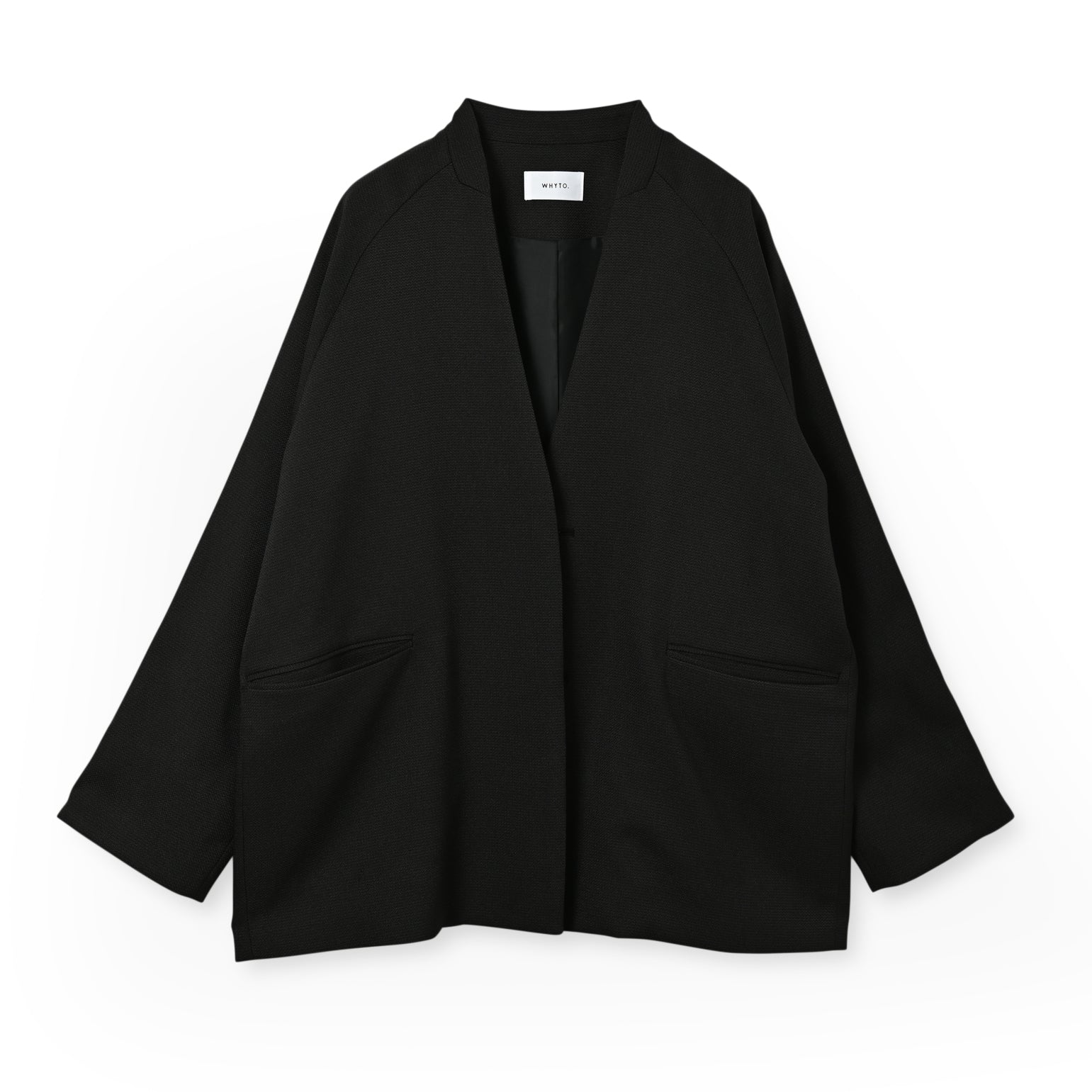 chic tweed over jacket | Color_Black | No_wht25fjk4049_bk【WHYTO_ホワイト】【入荷予定アイテム・入荷連絡可能】